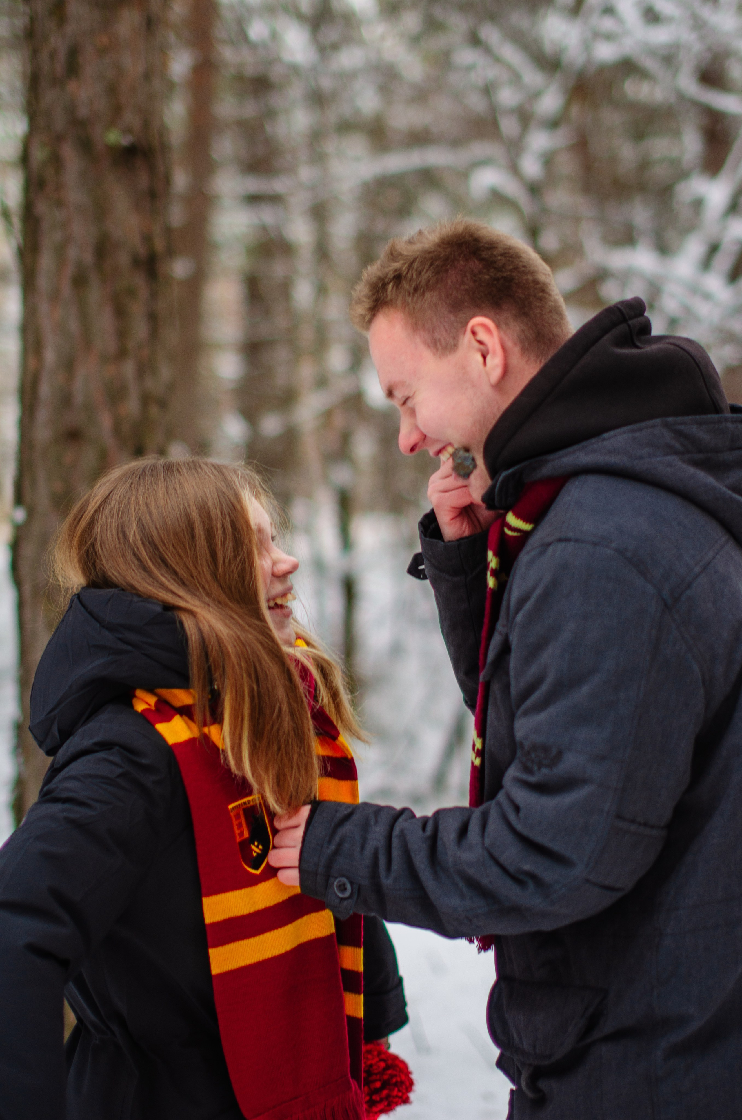 Зимняя история любви в стиле фильма «Гарри Поттер». Денисова Аля — фотограф для парных съемок и индивидуальных историй в Барнауле