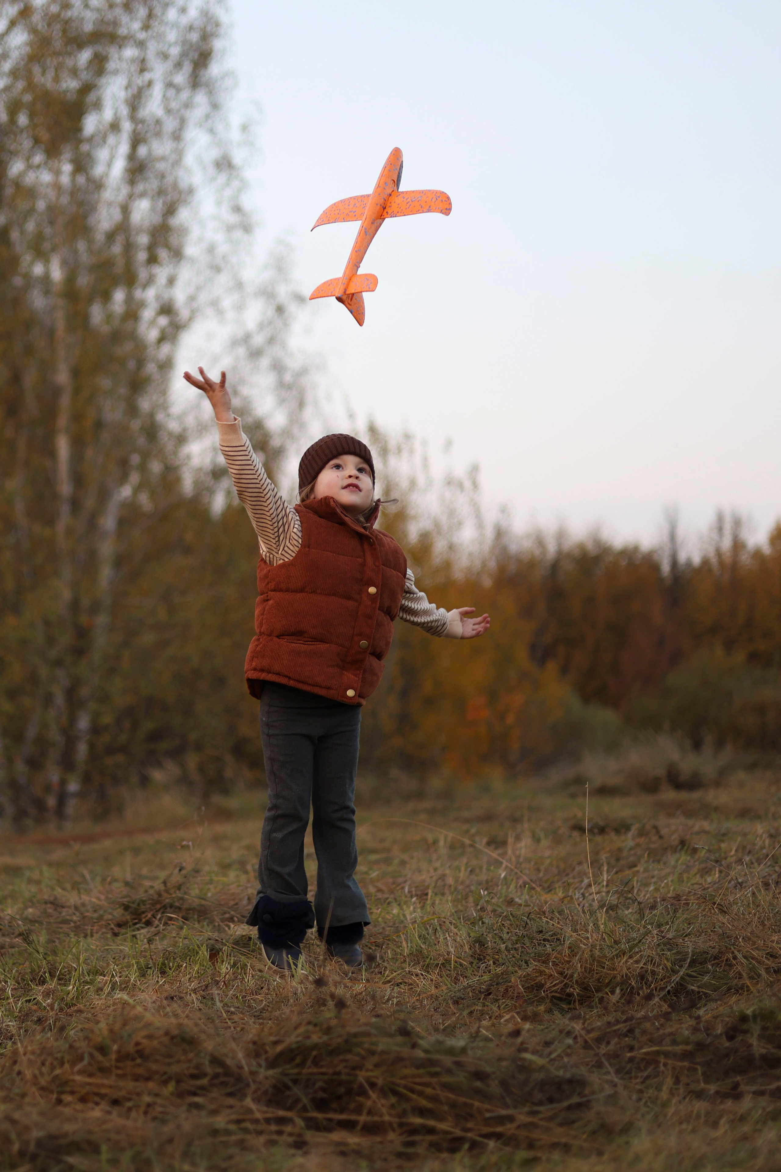 Осенняя прогулка папы с дочками. Семейный и детский фотограф в Москве Анастасия Мурга