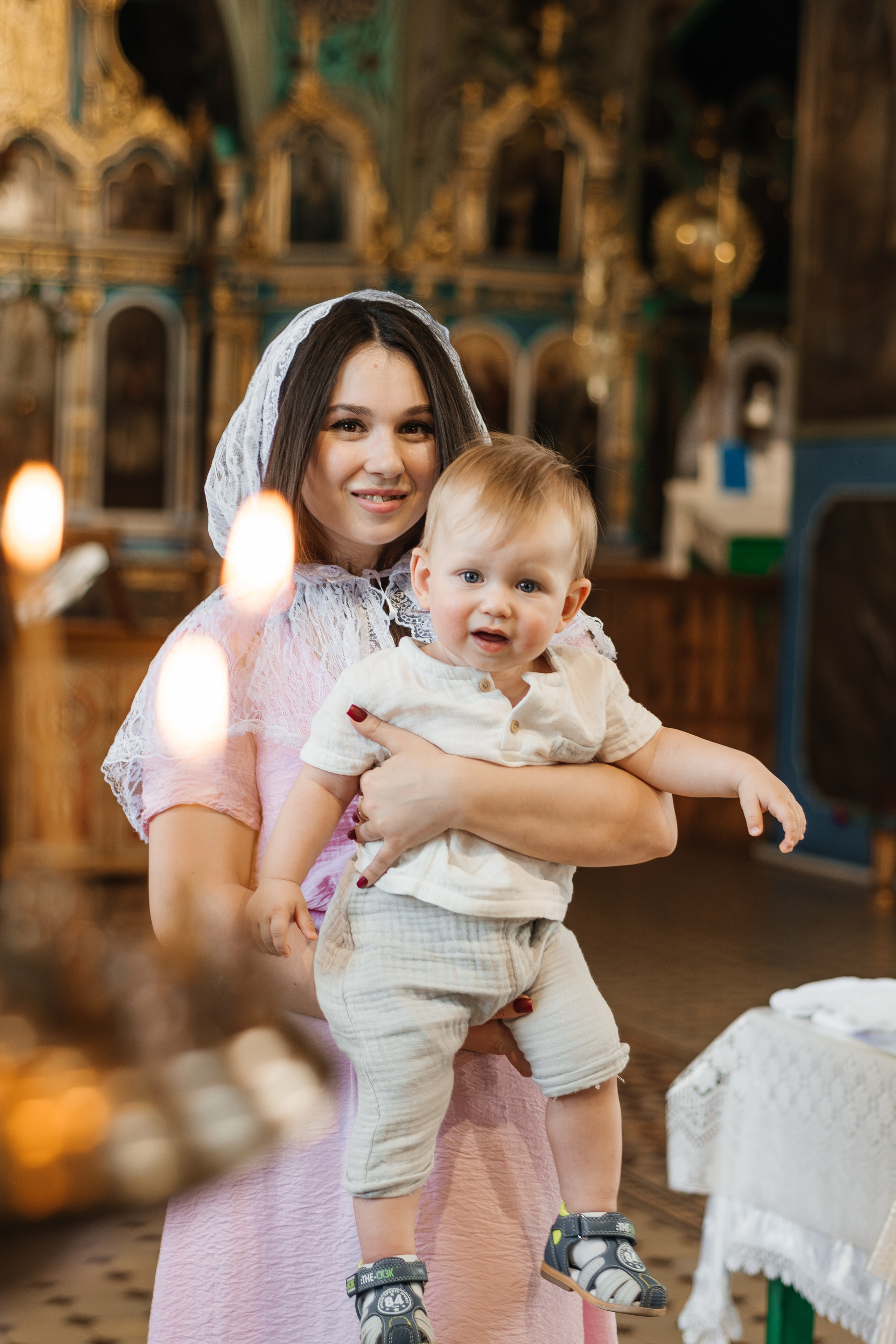 Фотосессия крещения Лукьяна в Обуховке. Семейный и детский фотограф Кущ Наташа