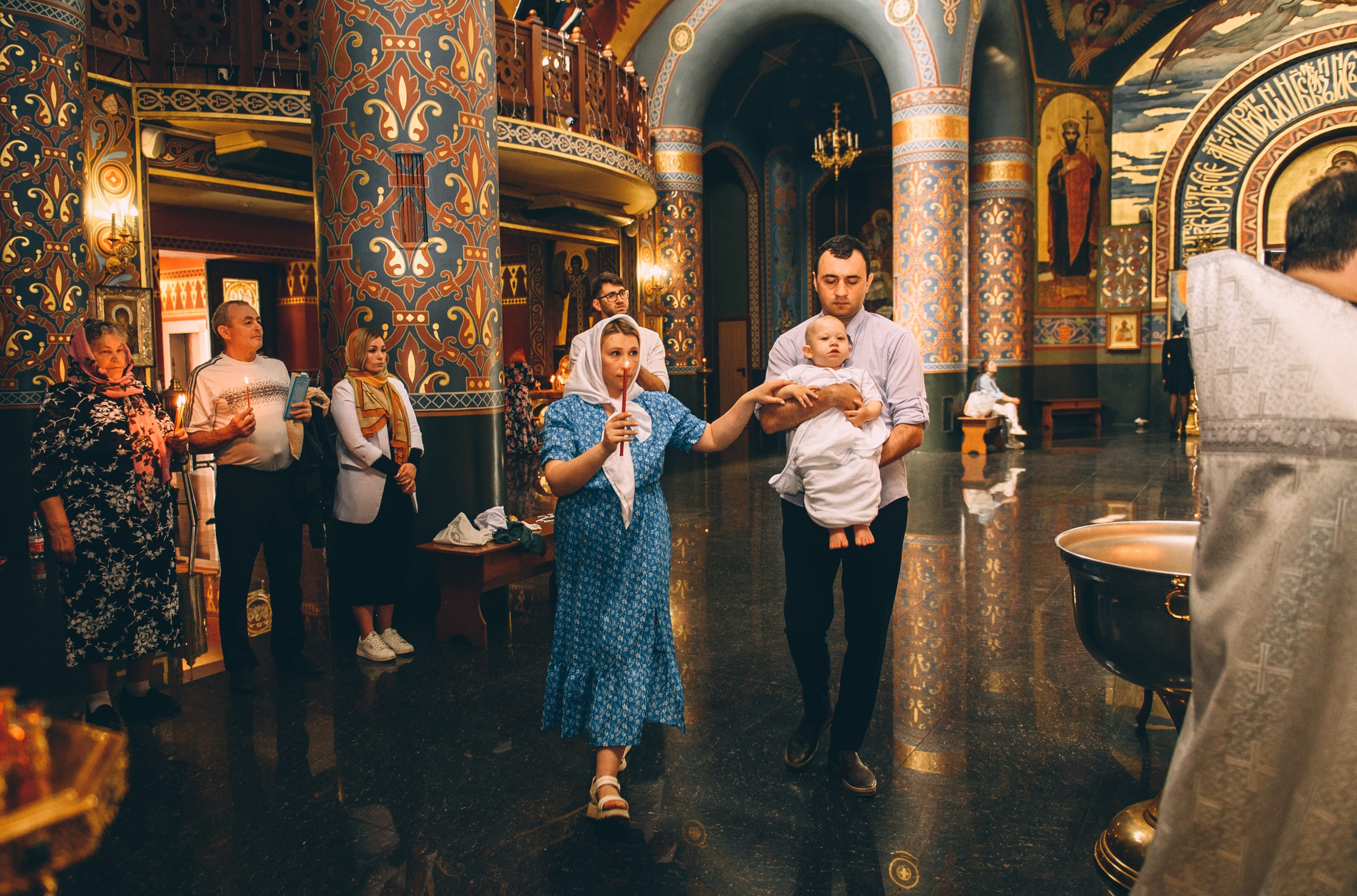 Крещение в храме Нерукотворного Образа Христа Спасителя. Свадебный и семейный фотограф София Невская