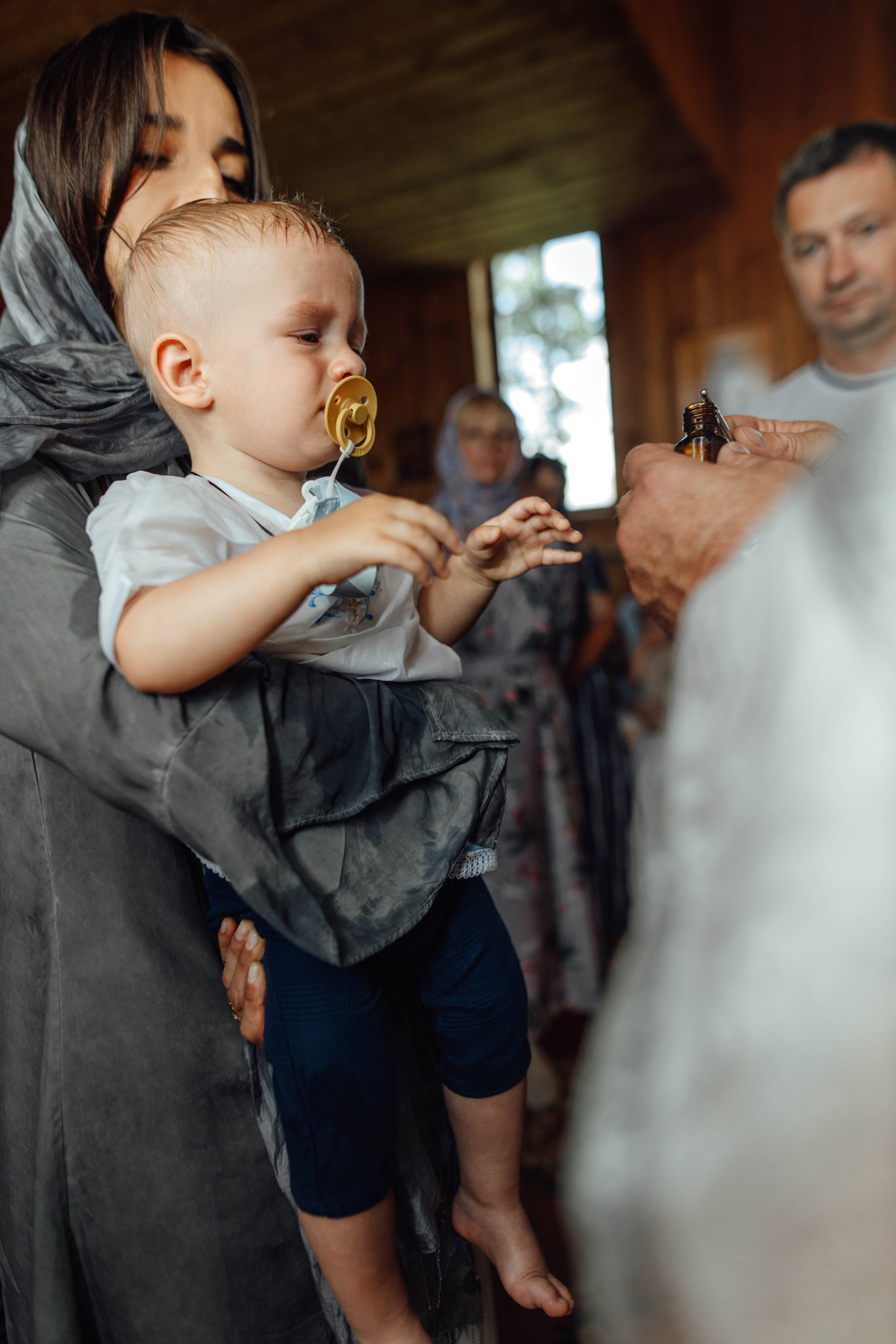 Крещение Тимофея, д. Киевец, храм Святой Троицы, август 2025