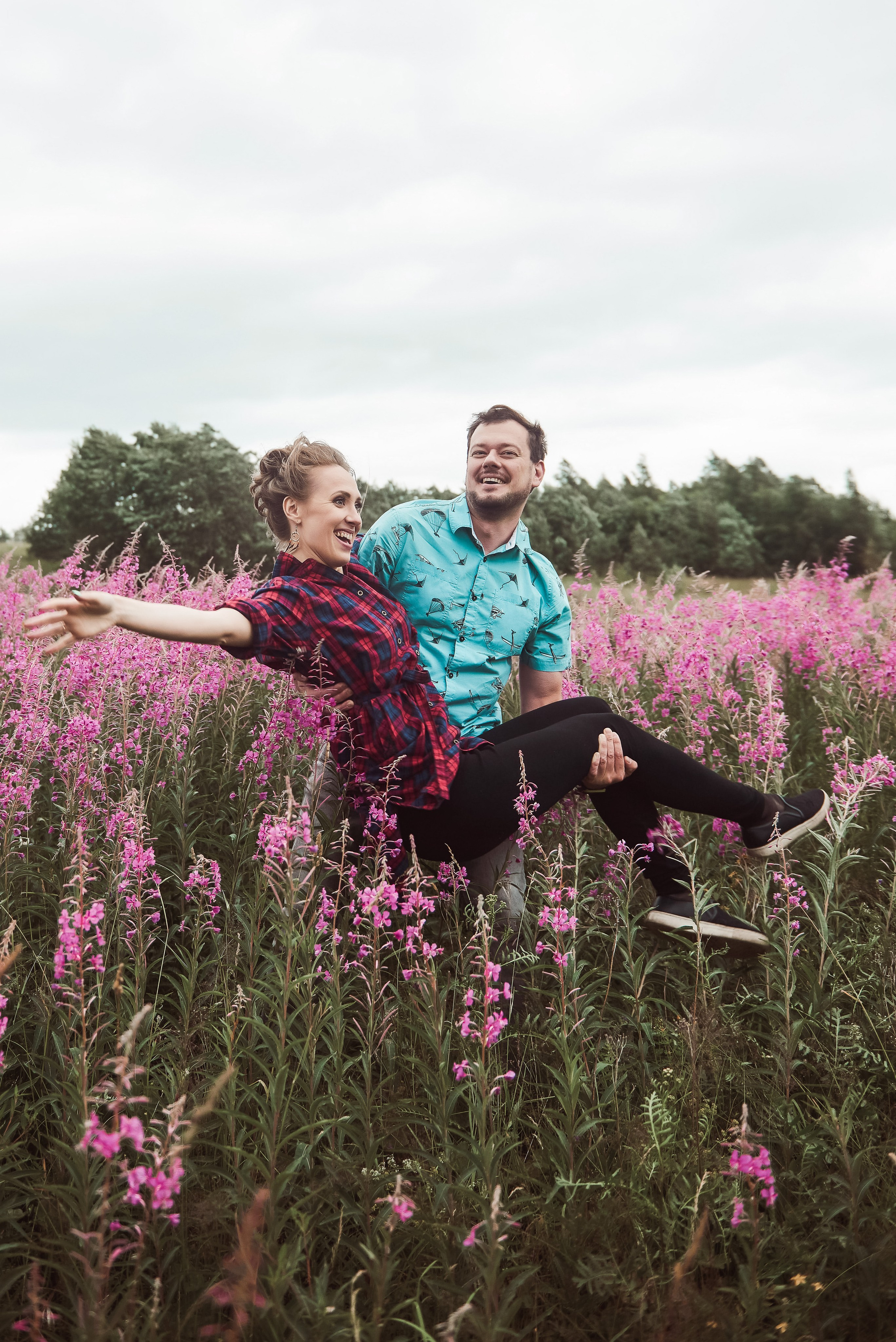 Александра и Вячеслав (фотосессия Love story на природе). Портретный, семейный и свадебный фотограф в Санкт-Петербурге и в Пушкине Ширяев Денис