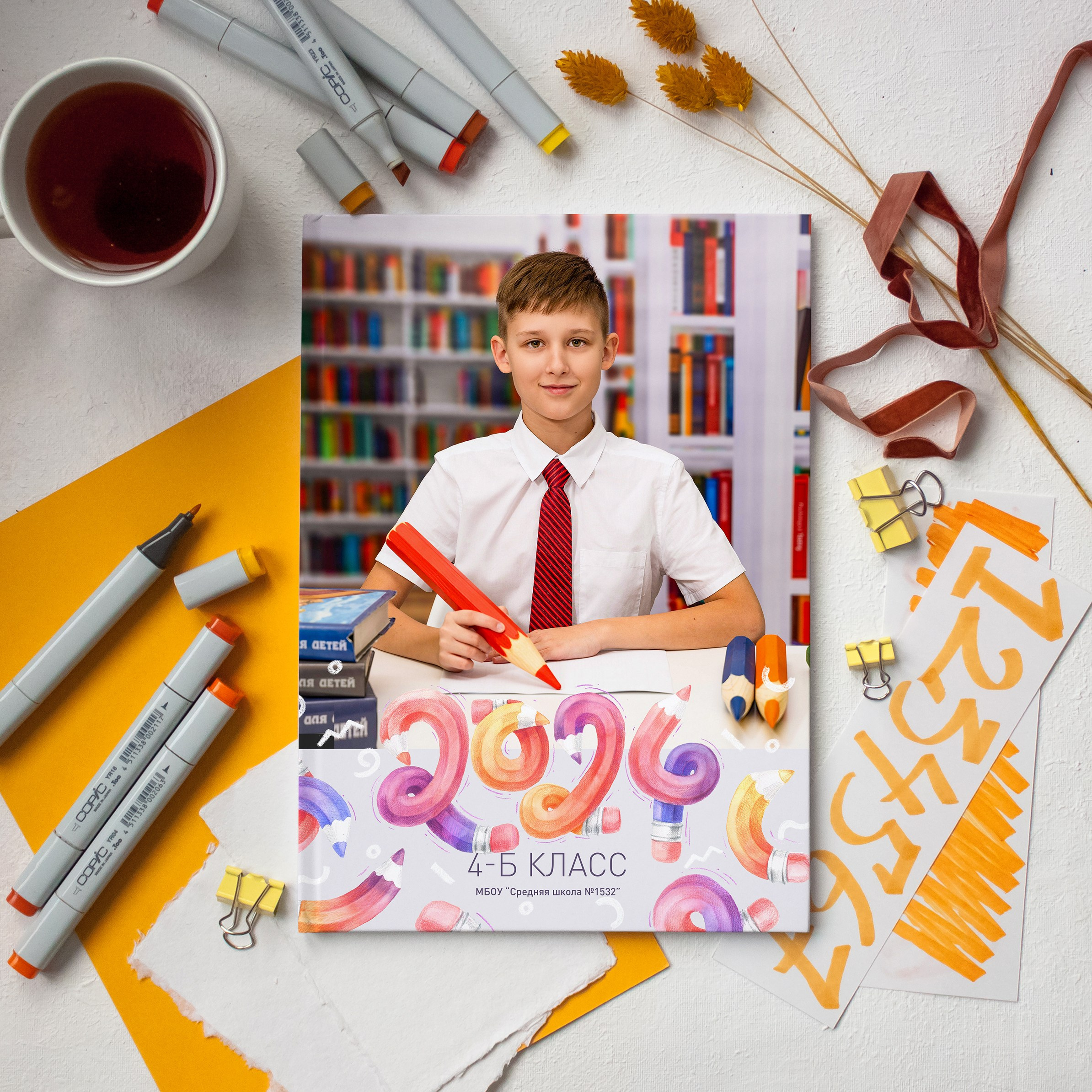 НШ Дизайн Цветные карандаши. Выпускные альбомы в Подольске Москве и МО