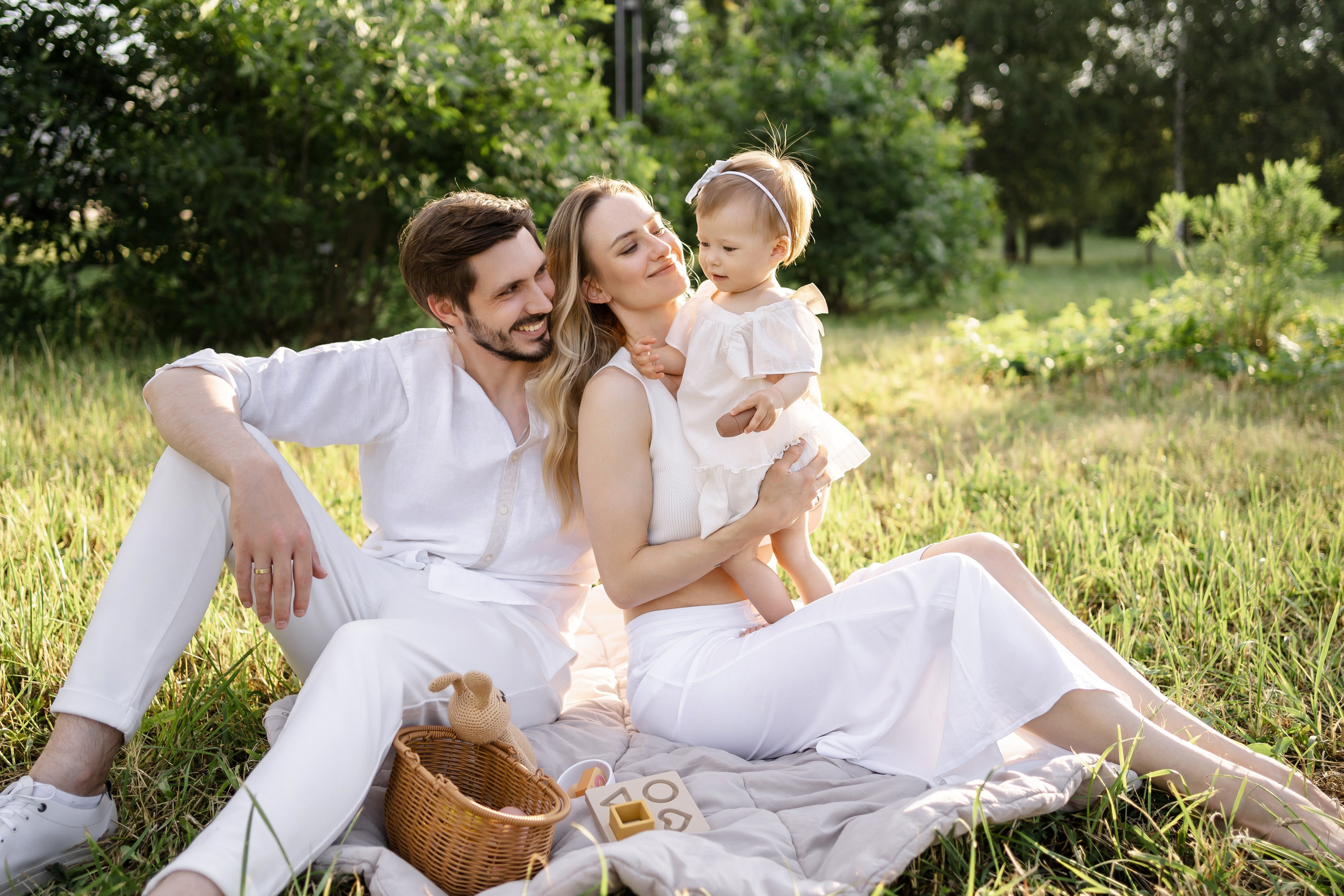 Олеся, Денис и Даниэла. Свадебный фотограф в Москве Яна Деньгина