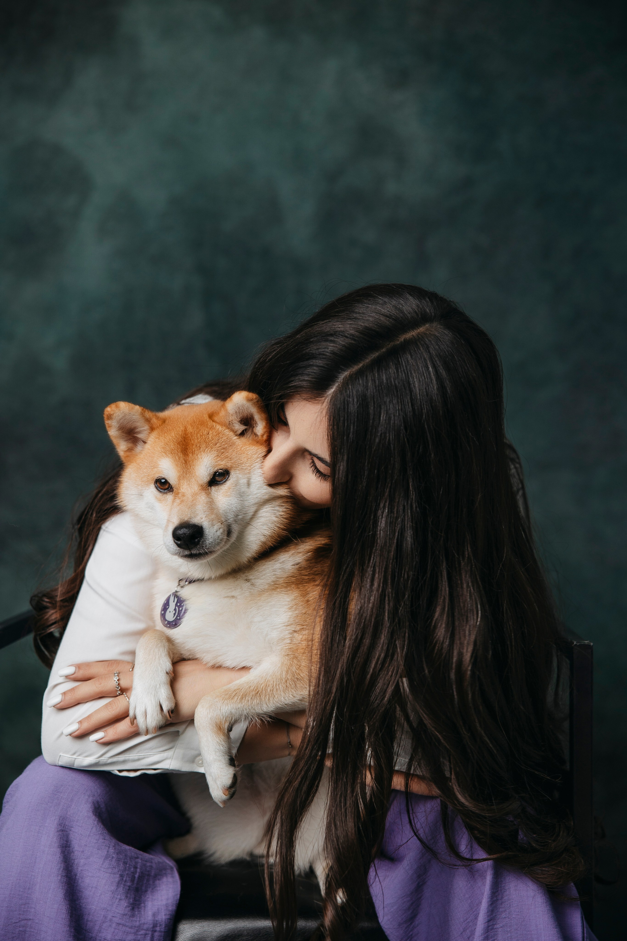 Съемка в студии с собакой. Анастасия Белаш