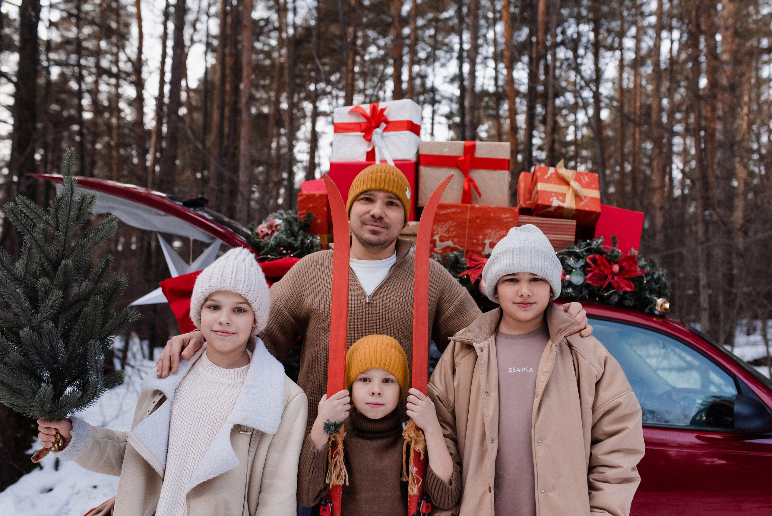 Рождественский фотодень Вильям&Екатерина&Савелий&Леонтий&Василий. Фотограф в Новосибирске Анастасия Курто