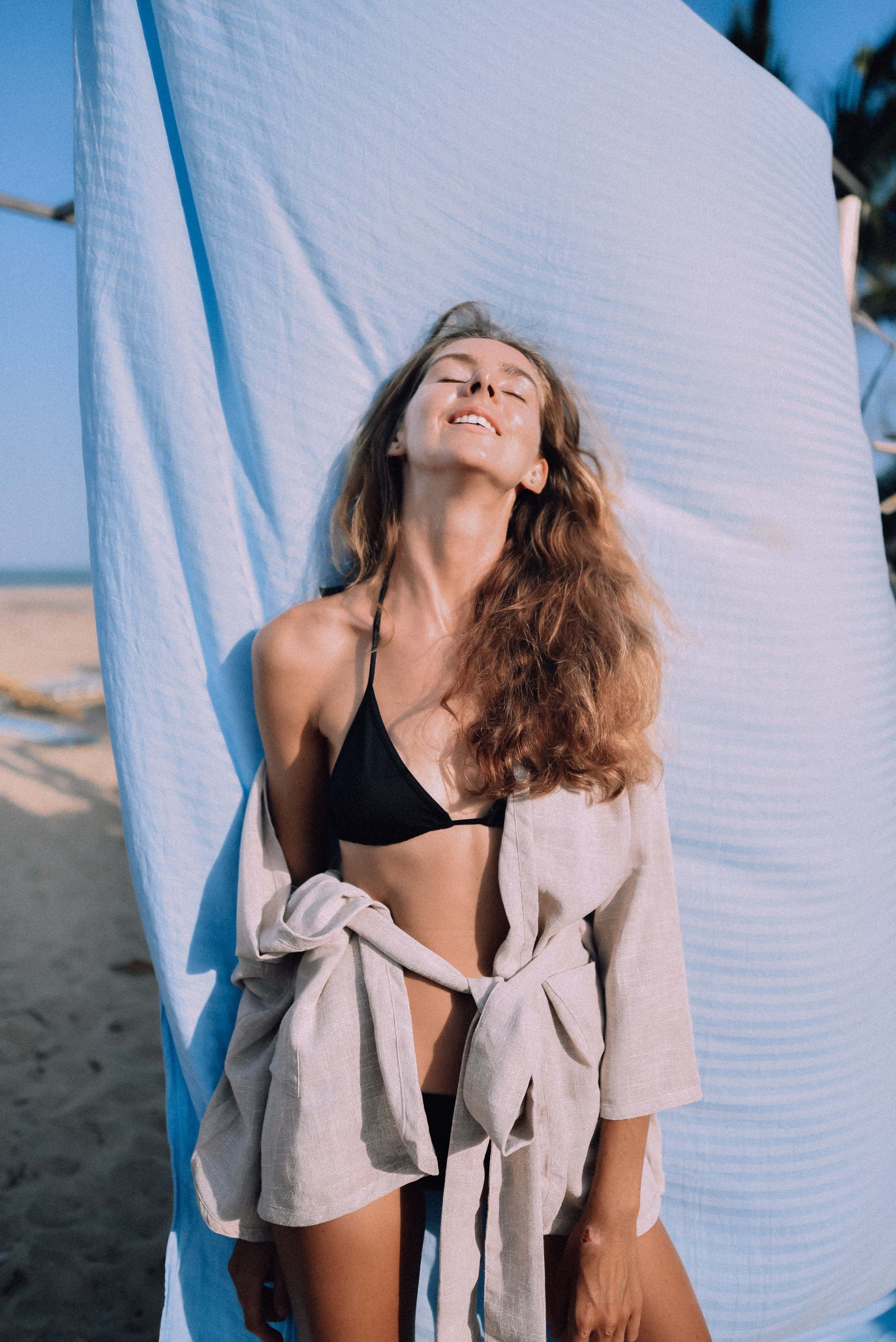 Модельные тесты на пляже Шри-Ланки | Профессиональная портфолио-съемка. Фотограф на Шри-Ланке