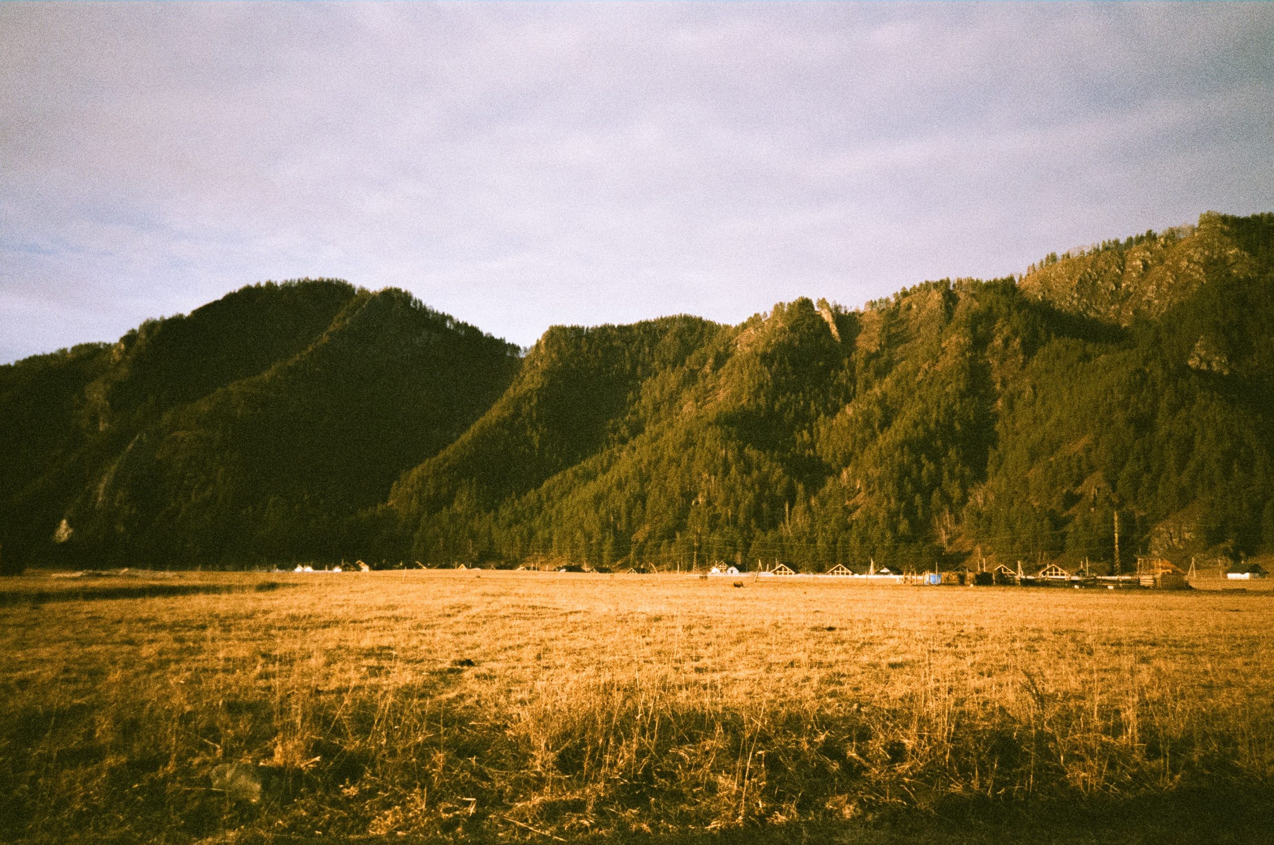 Поле у вертолетной площадки в день зимнего солнцестояния / 22 декабря