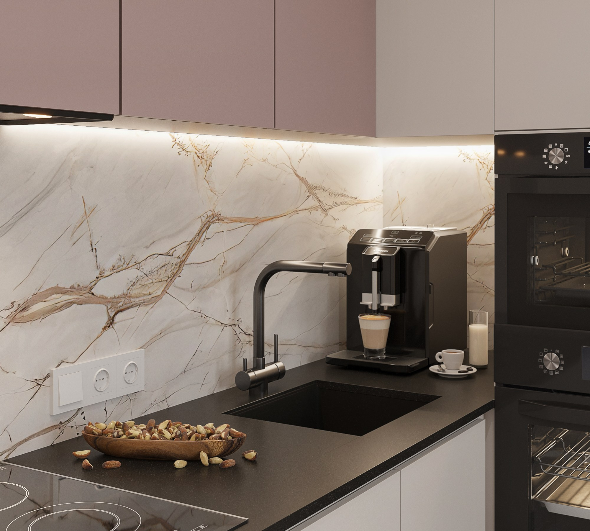 Однакомнатная с яркими акцентами. Интерьерный 3Д Визуализатор Маргарита Оберемко