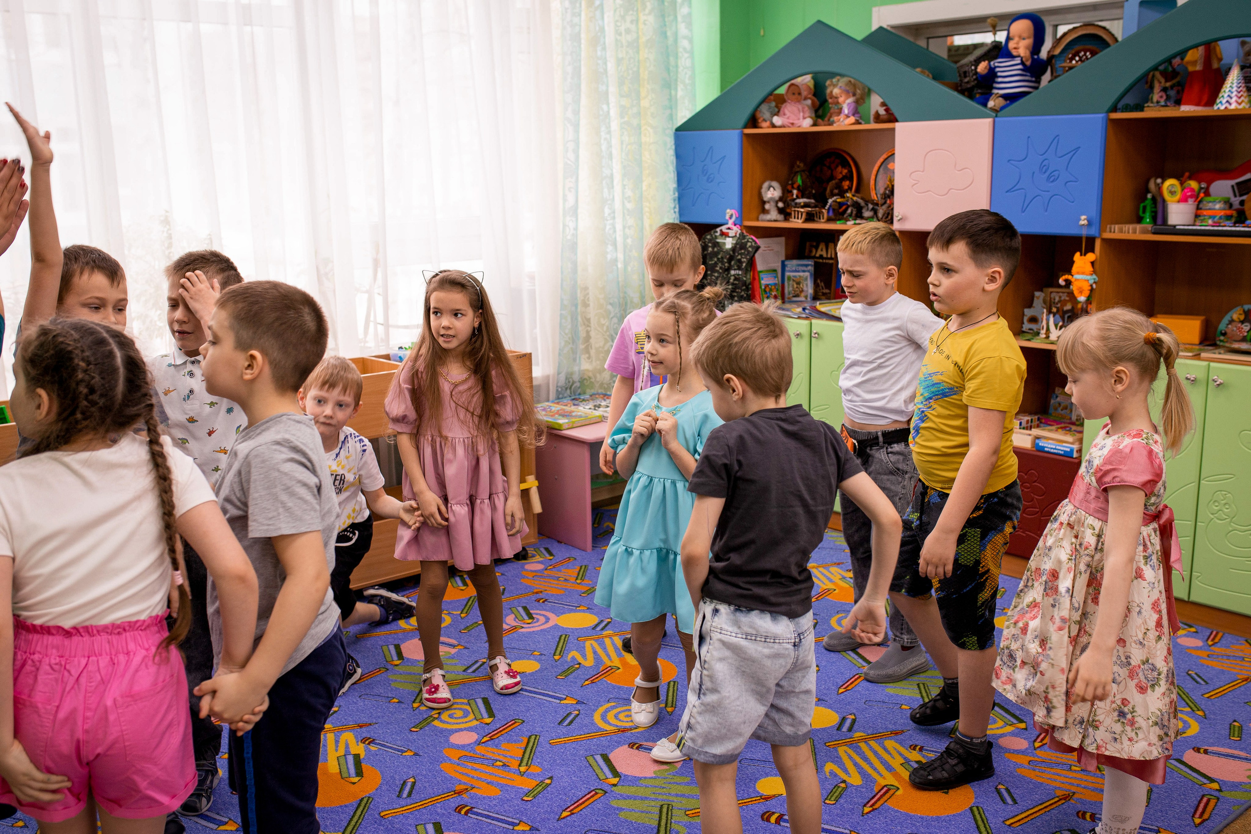 Степа, Даша и Алиса в детском саду. Семейный и детский фотограф город Тында Дарья