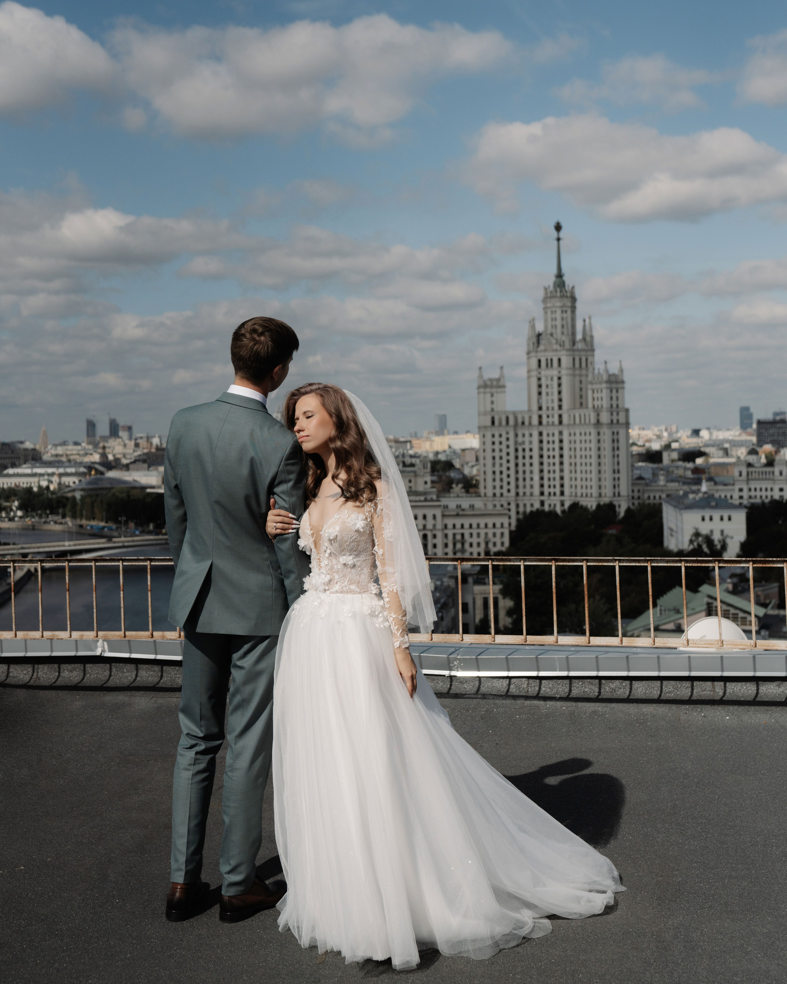 Свадьба на крыше. Портретный и свадебный фотограф в Москве Финкельштенй Анна