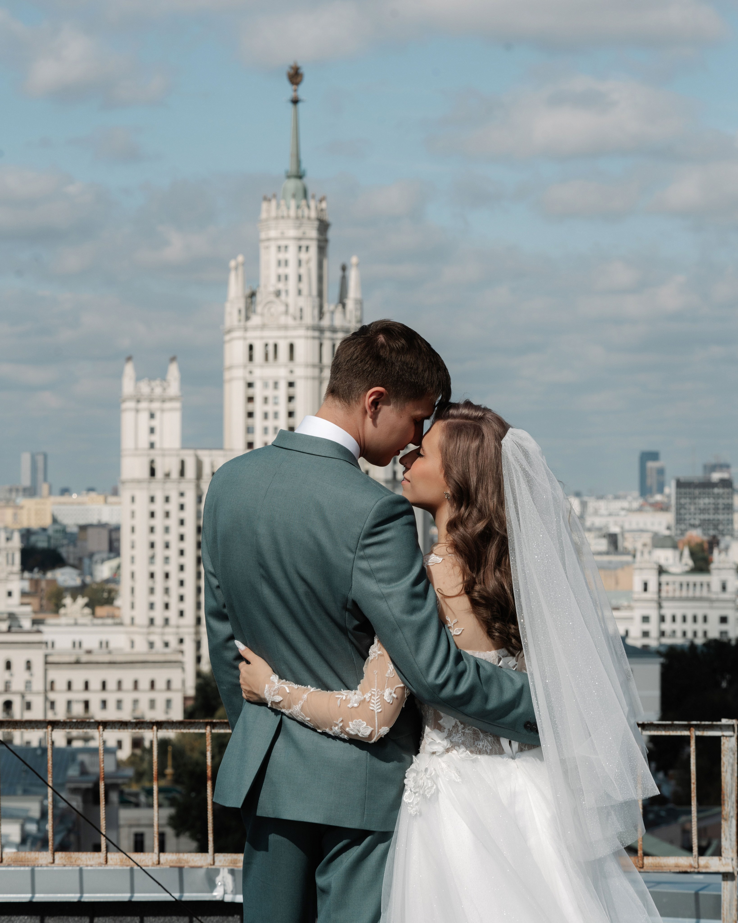 Свадьба на крыше. Портретный и свадебный фотограф в Москве Финкельштенй Анна