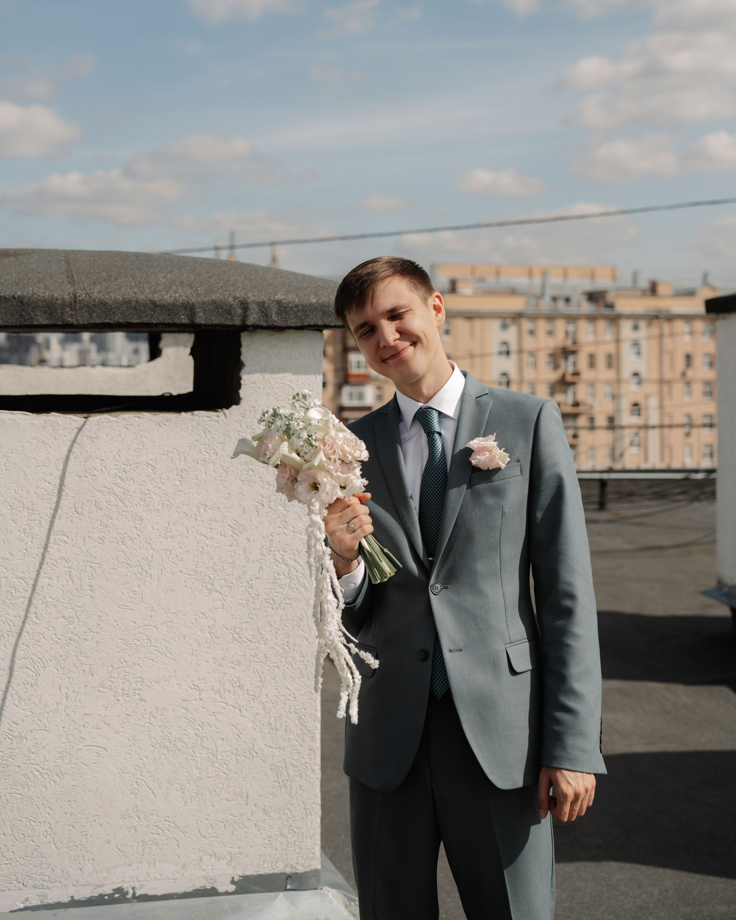 Свадьба на крыше. Портретный и свадебный фотограф в Москве Финкельштенй Анна