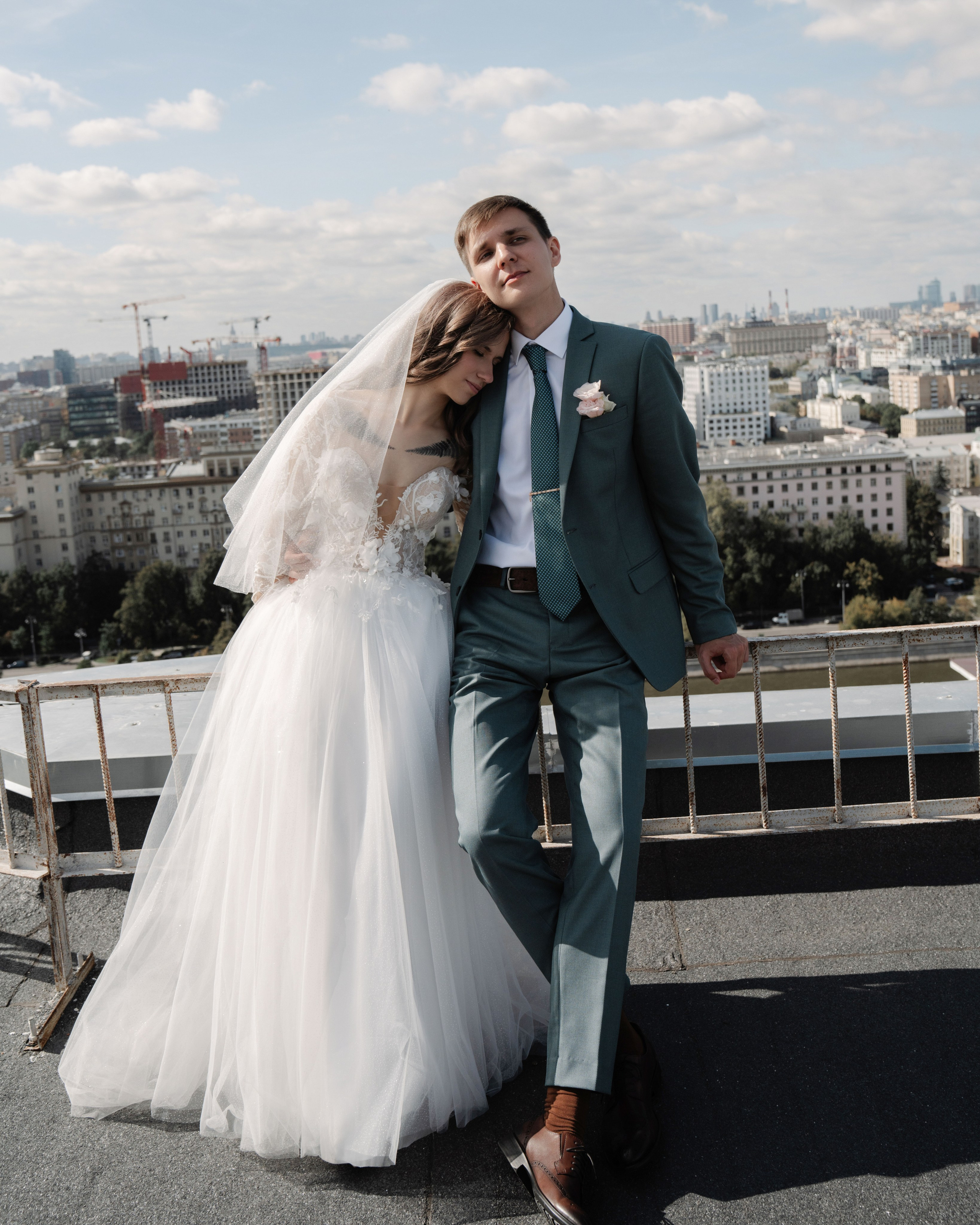Свадьба на крыше. Портретный и свадебный фотограф в Москве Финкельштенй Анна