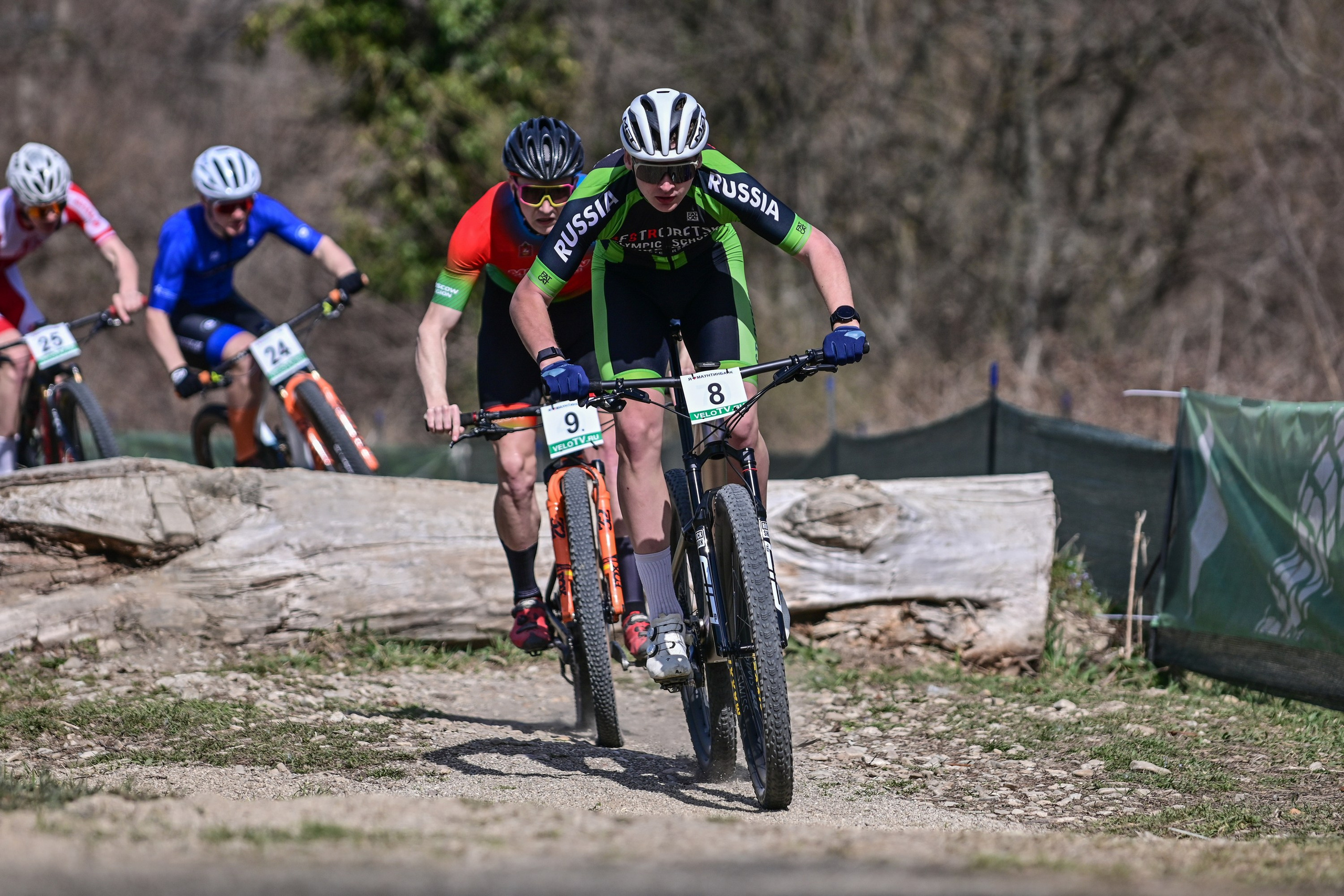 Маунтинбайк, кросс-кантри в Архипо-Осиповке 16 марта 2025. Спортивный фотограф, фотожурналист Павел Ларькин