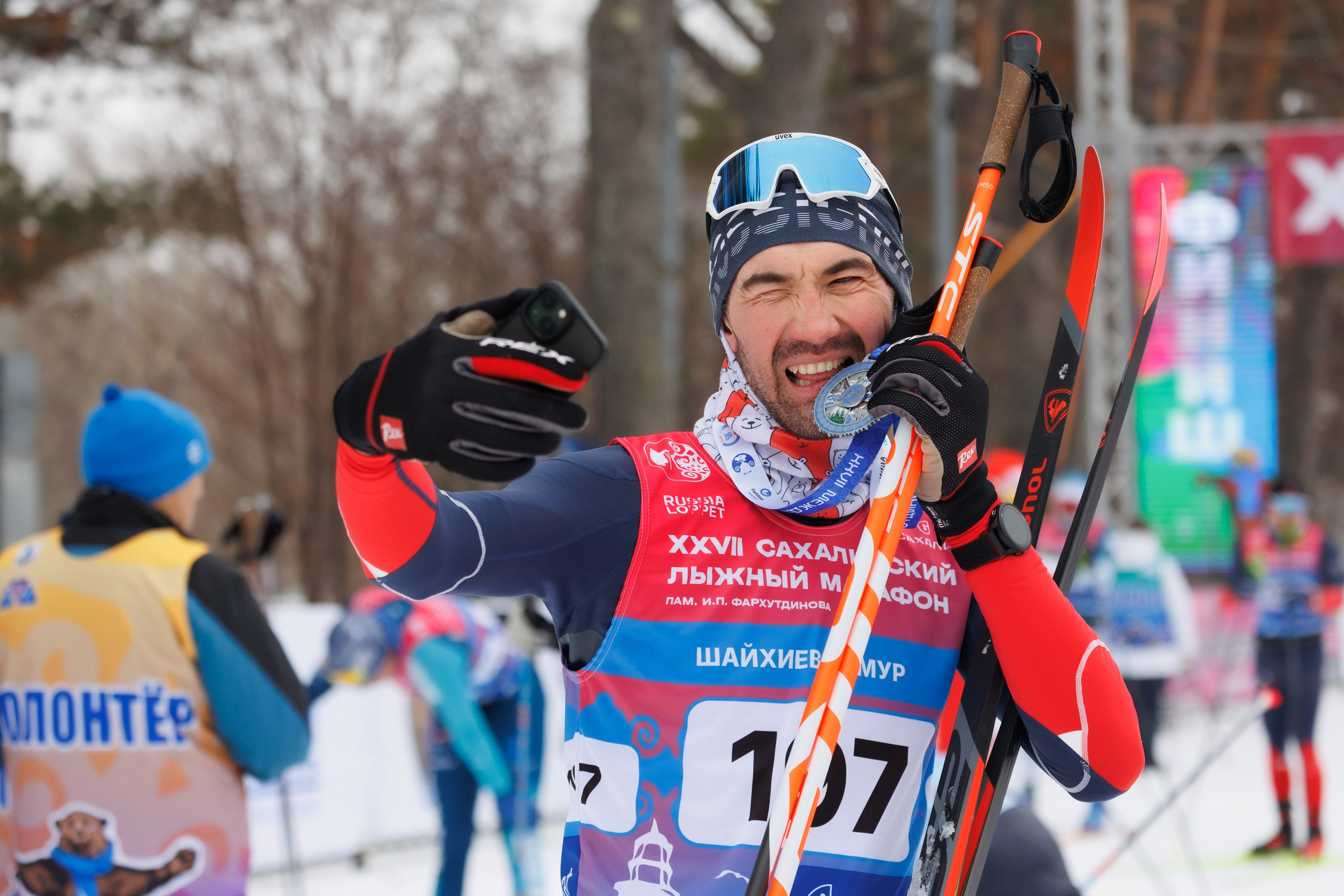XXVII Сахалинский лыжный марафон. Фотограф Анастасия Зубкова