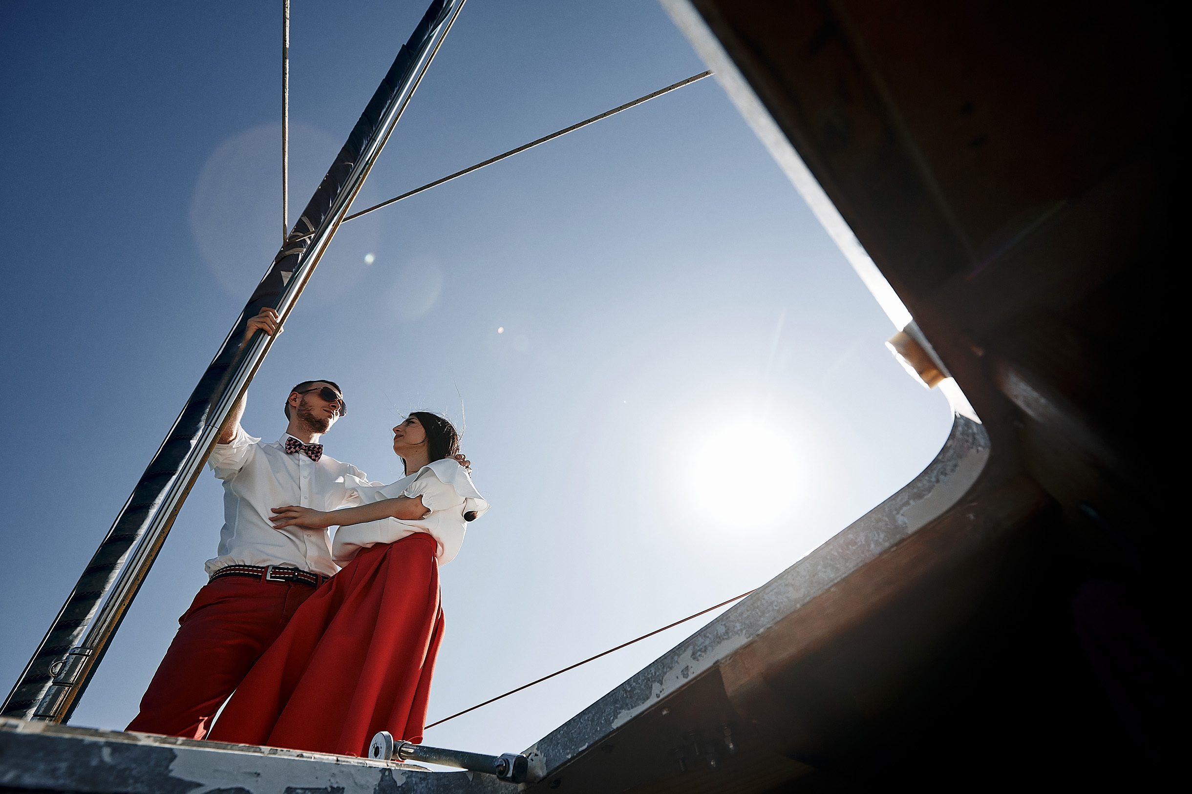 Предсвадебная прогулка на яхте. Свадебный и семейный фотограф Владимир Карамышев