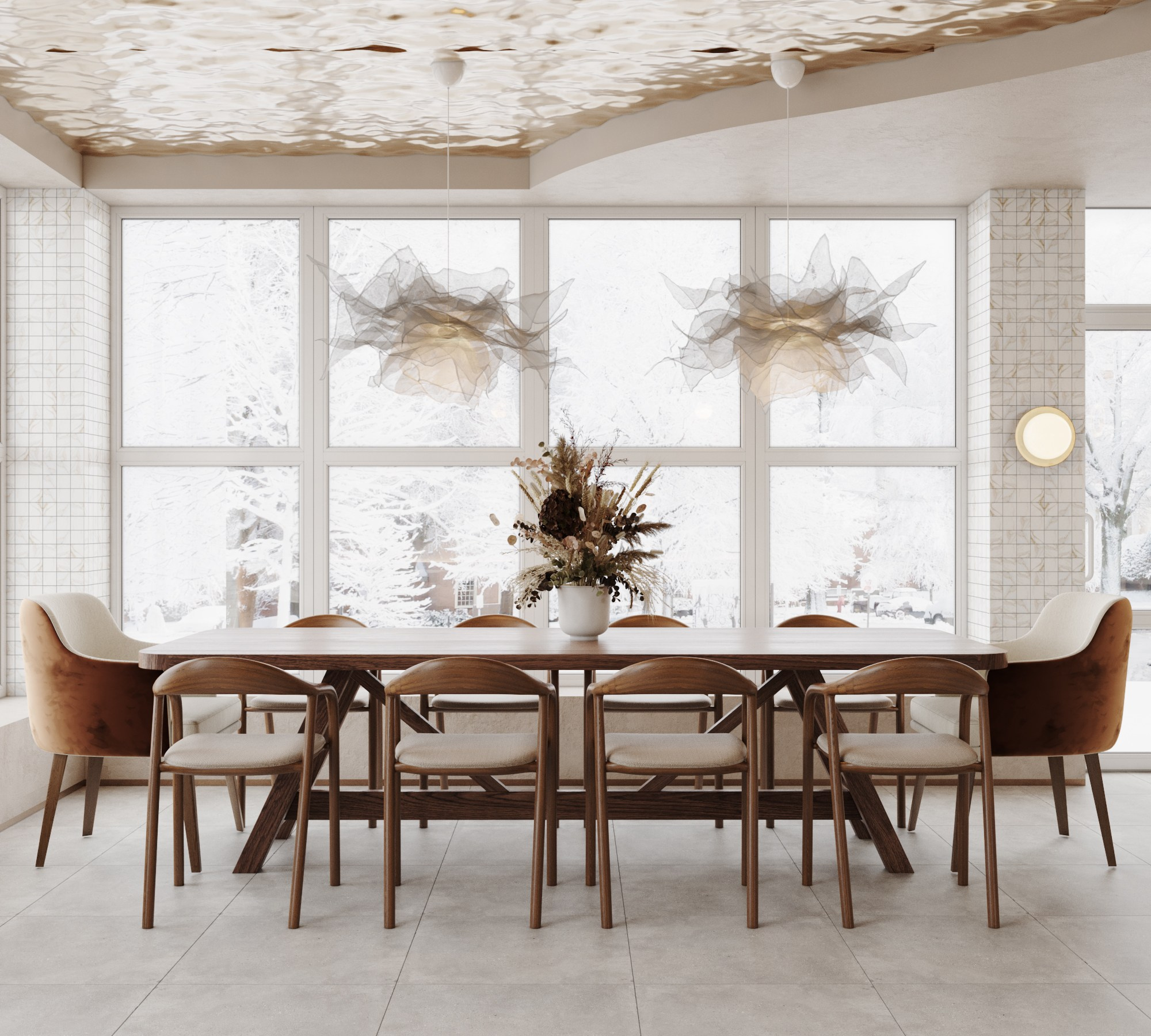 Проект Кафе #2. Интерьерная 3D Визуализация