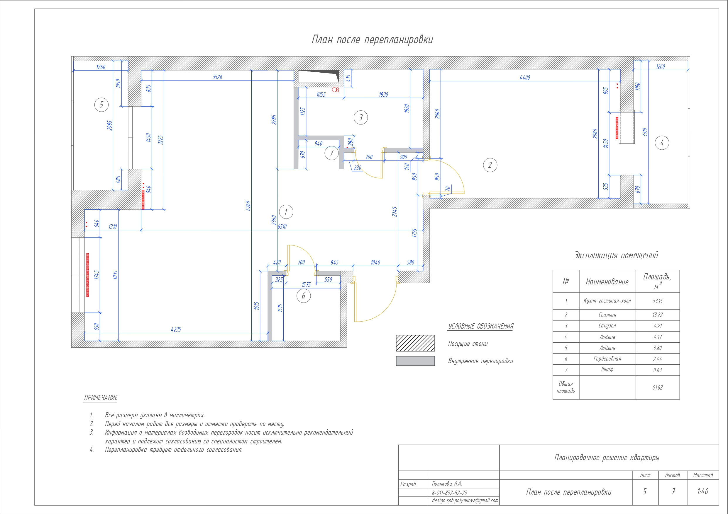 Пример планировка. Дизайн интерьера Санкт-Петербург Полякова Любовь