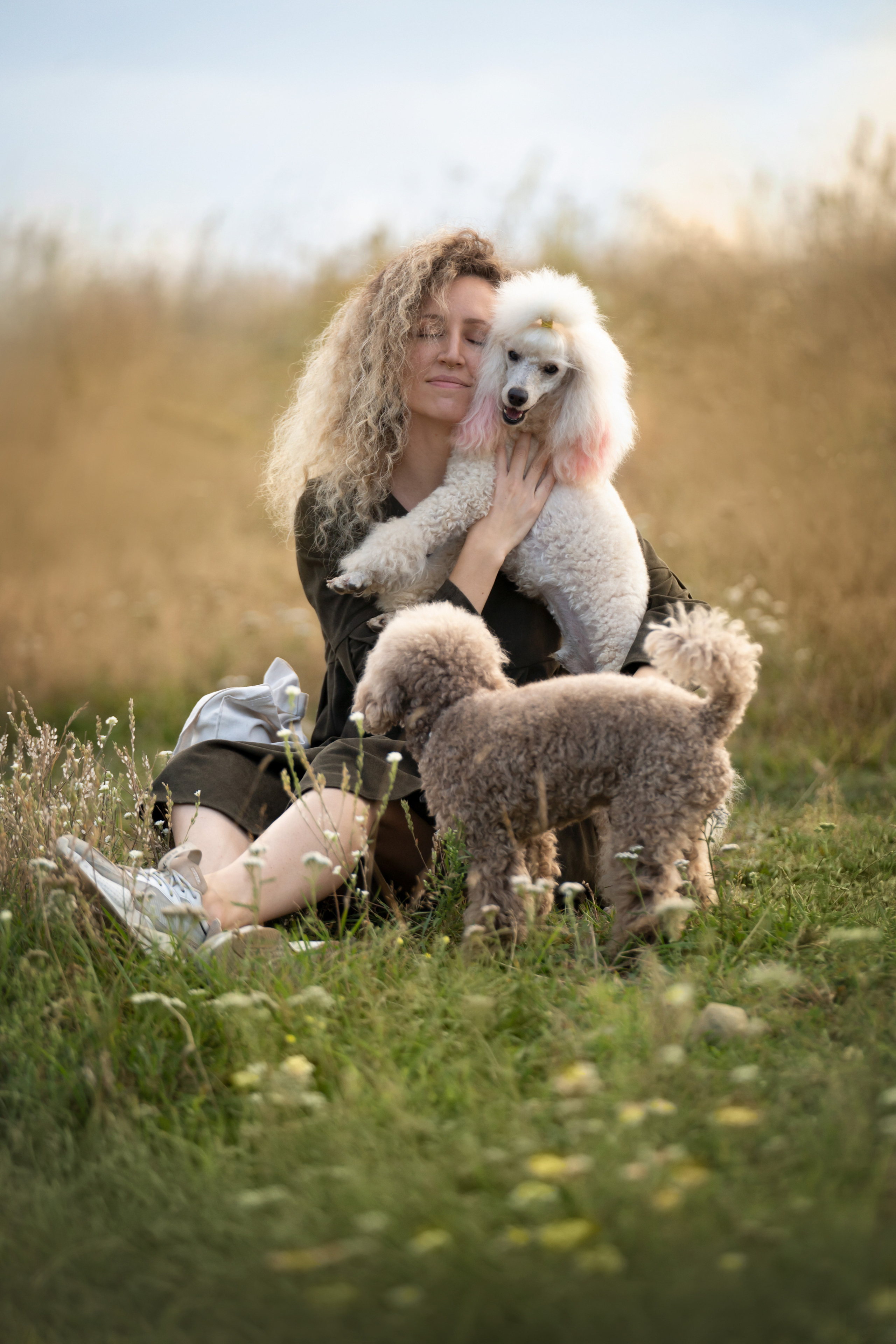 Кудрявая семья. Фотограф анималист