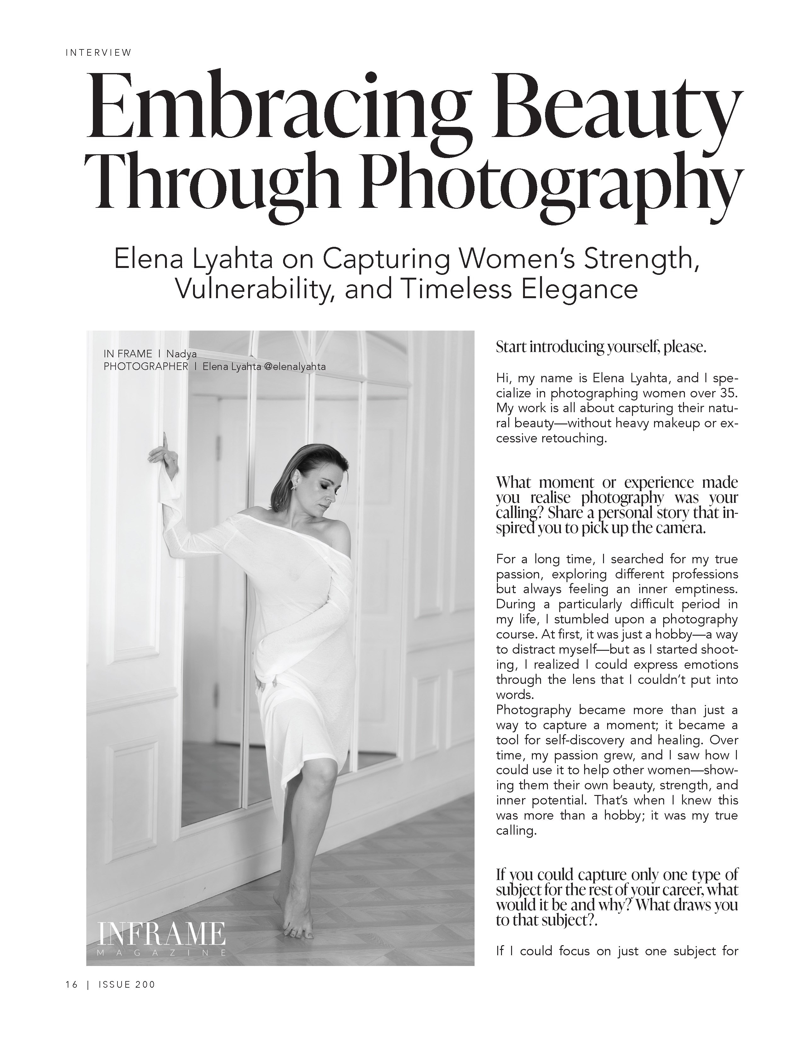Публикации в журналах. Фотограф-психолог для женщин 35+|Елена Ляхта |Оренбург | Санкт-Петербург