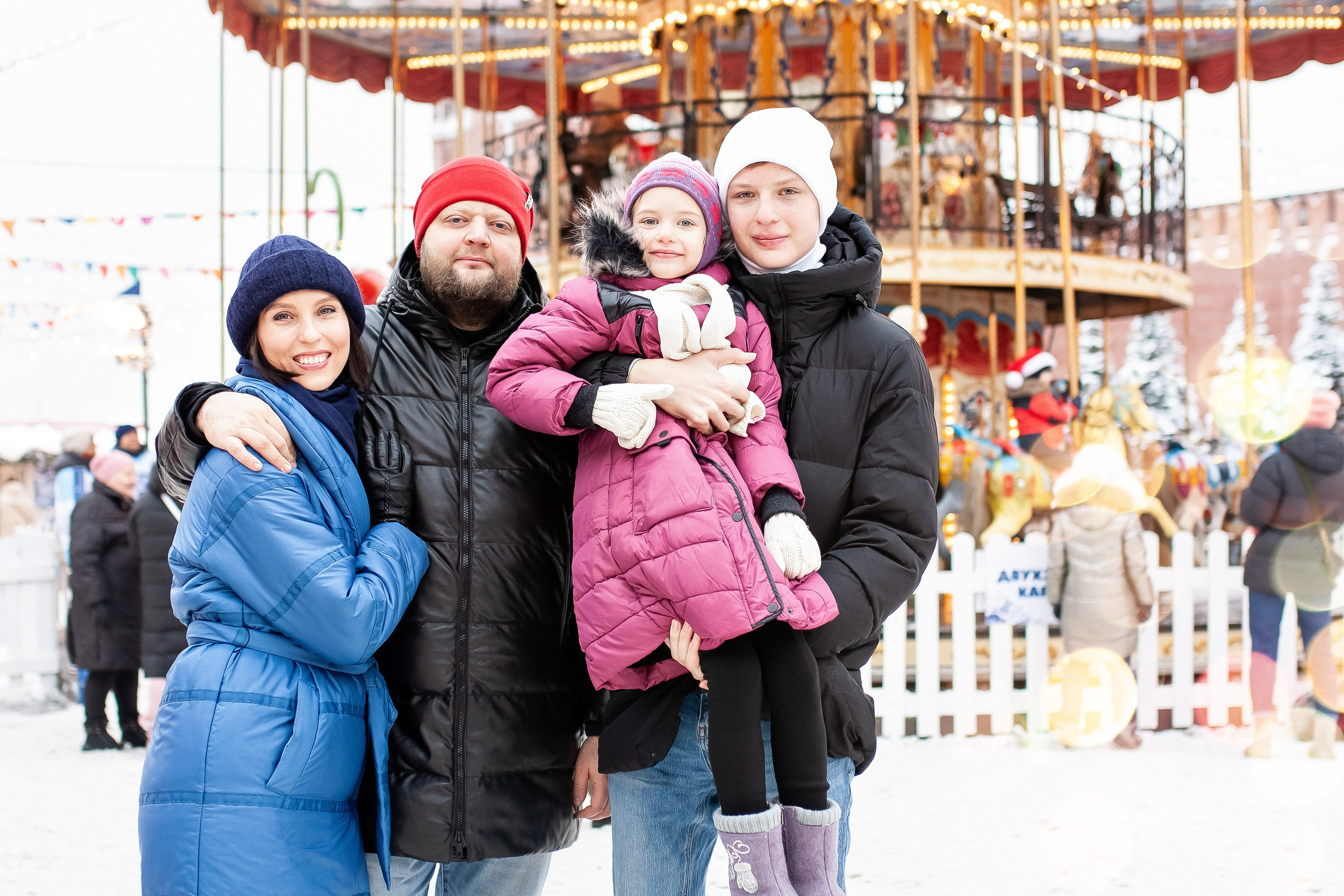 Надя и семья. Новогодний фотодень. Профессиональный фотограф, Москва |Видное Елена Елизарова