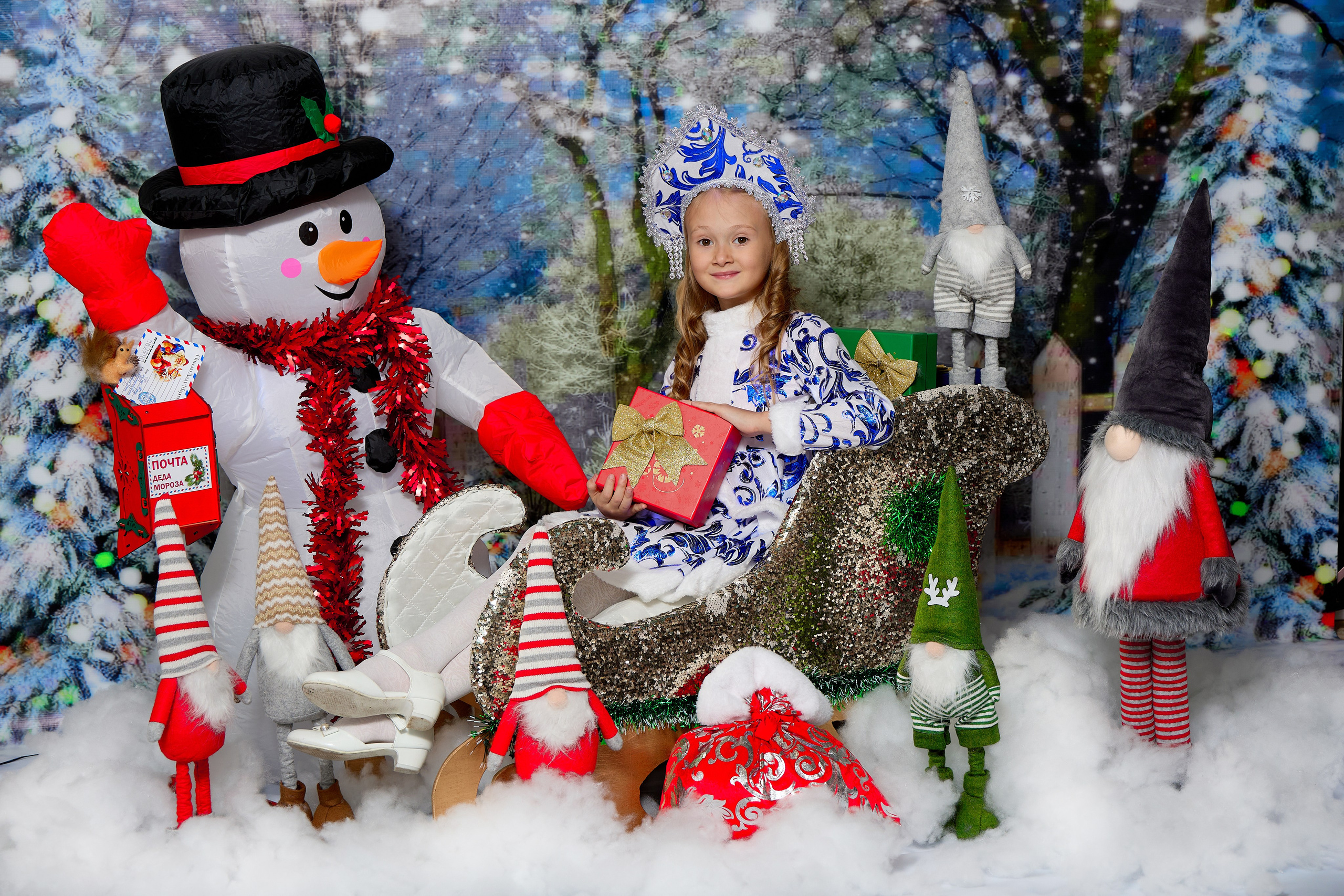 Дед Мороз и Снегурочка. Детская выездная фотостудия