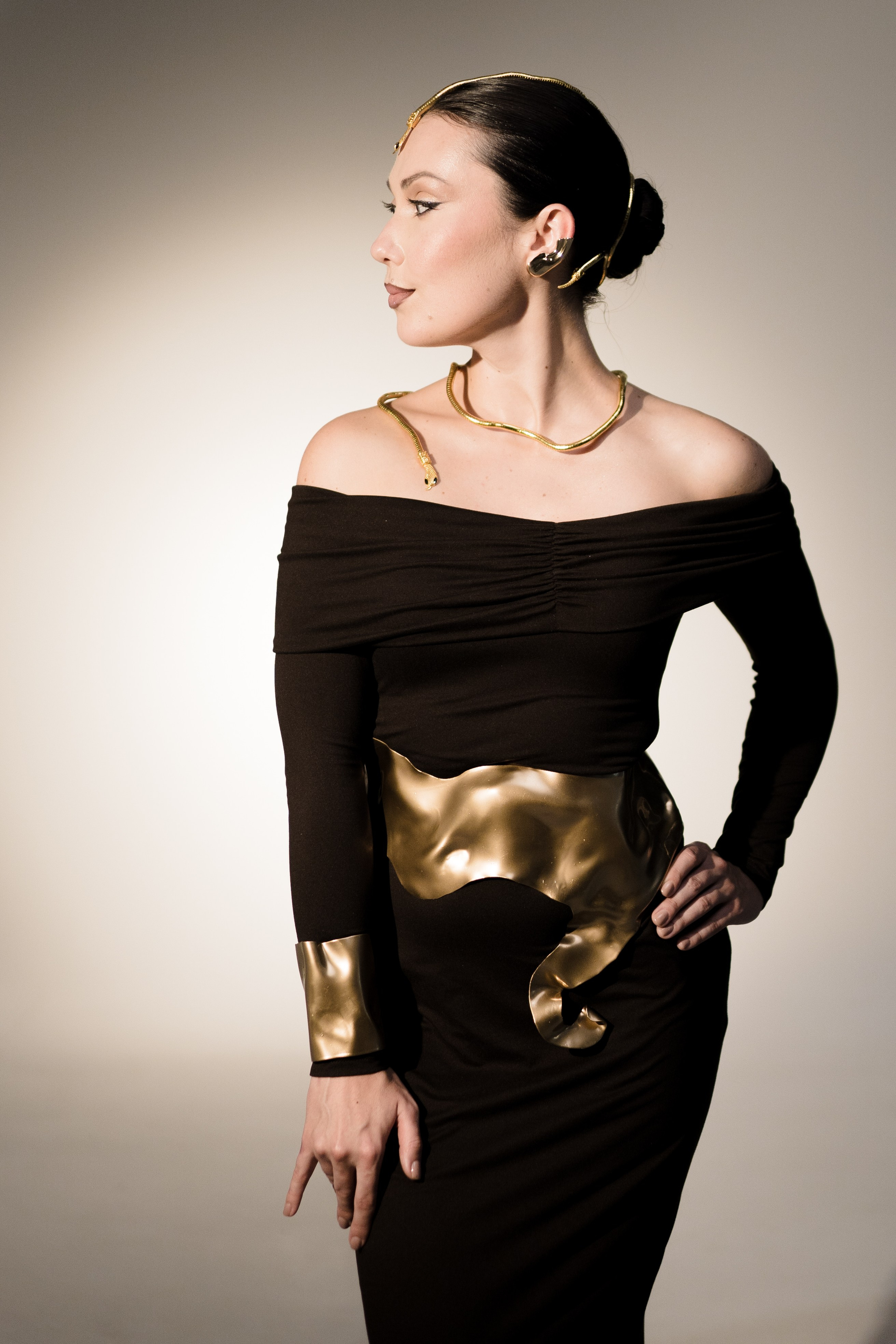 Образ для ведущей мероприятий в стиле «Год змеи». Стилист медийных личностей