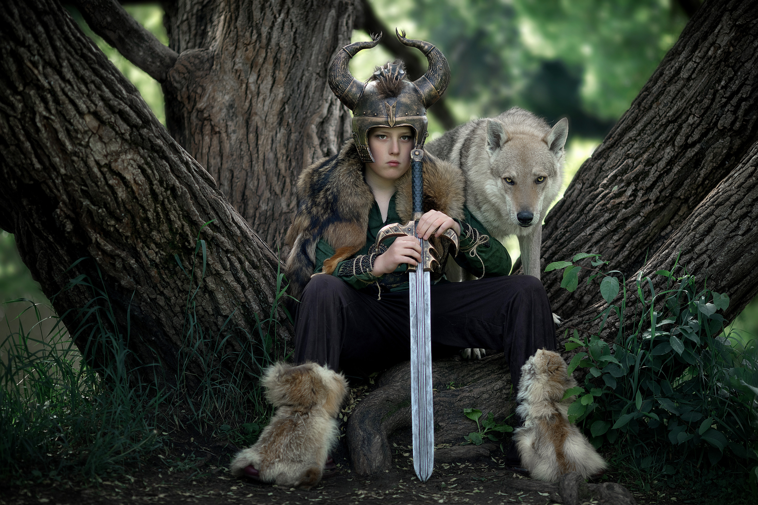 Viking & Wolf. Children’s and family photographer Ekaterina Ureva in Moscow