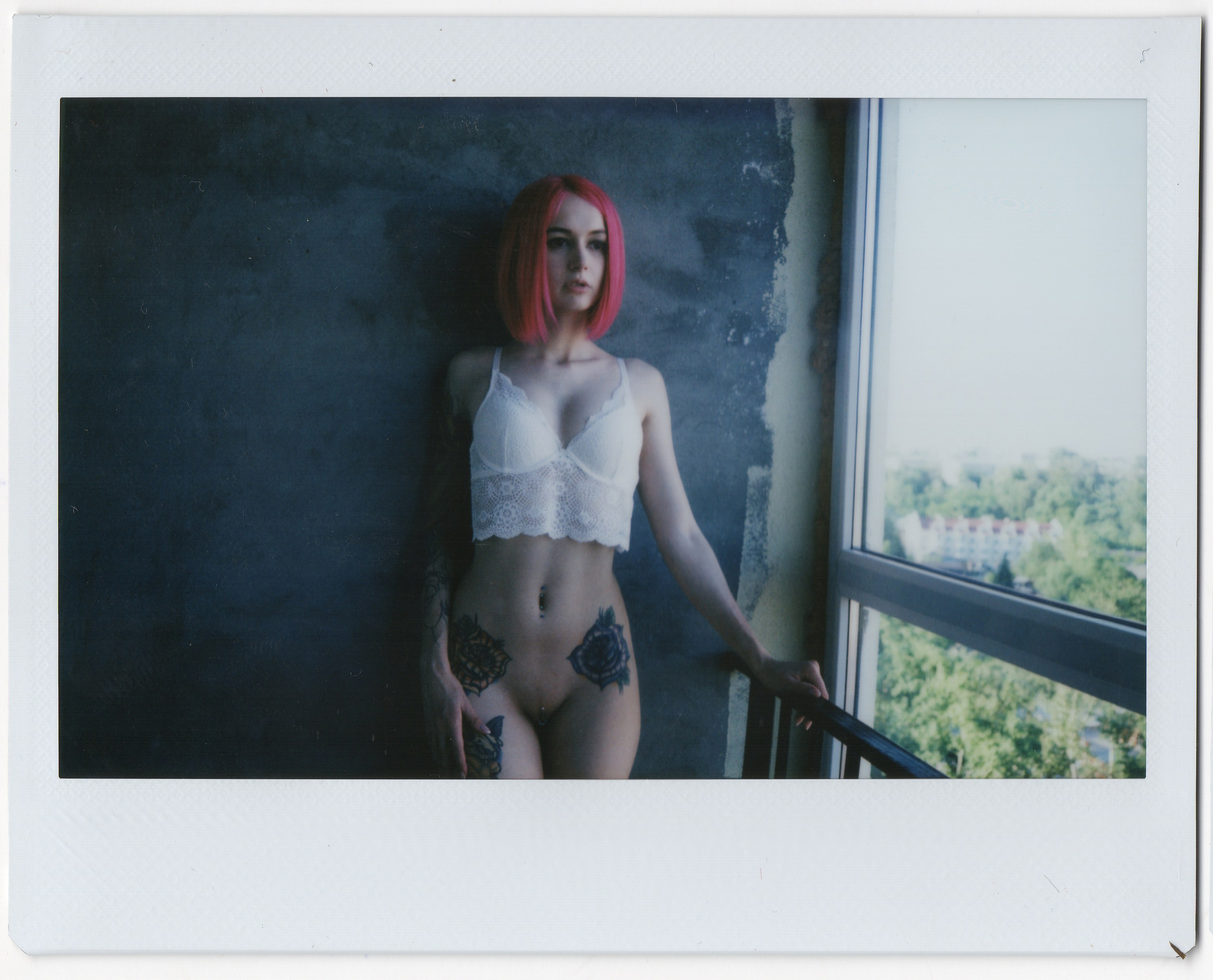 Erotic photography on Instax Wide. Art nude film photographer Roman Silentium