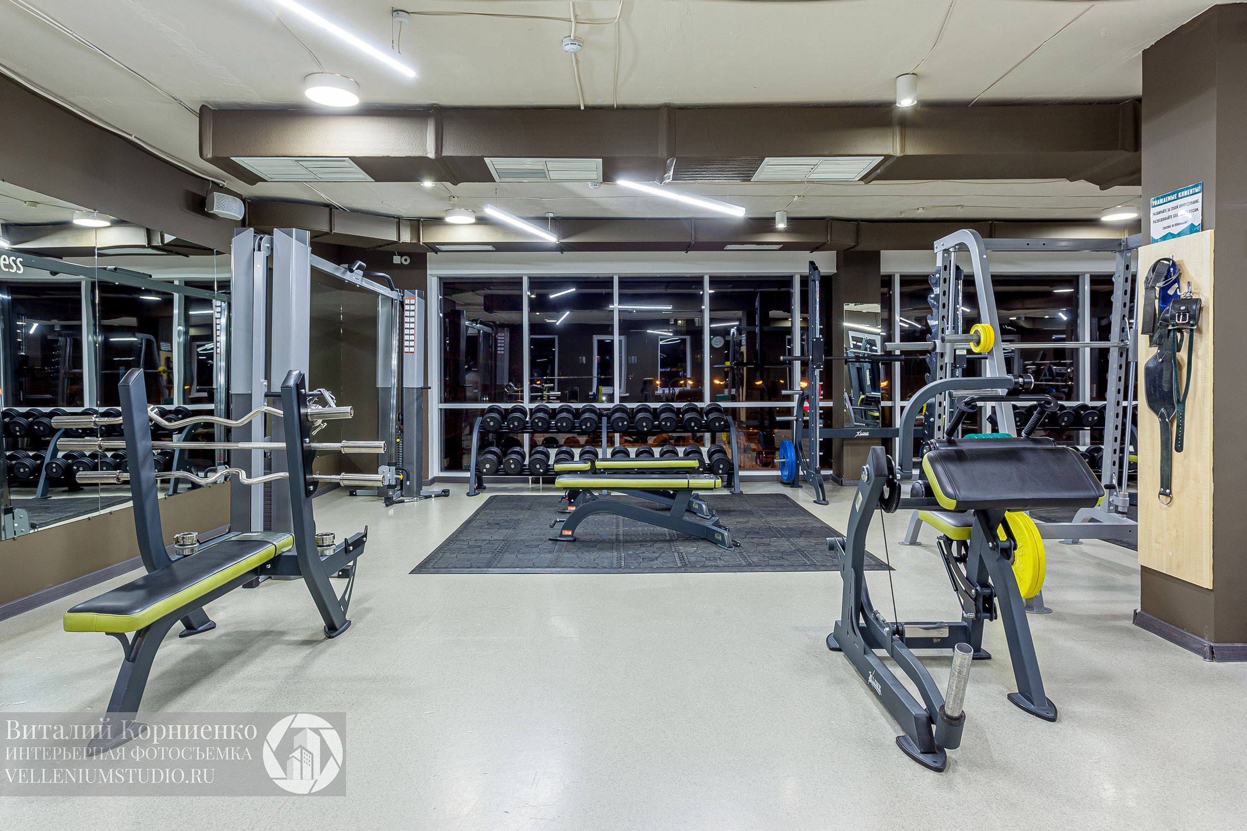 Спортзал. Интерьерный фотограф Краснодар: профессионально по доступным ценам