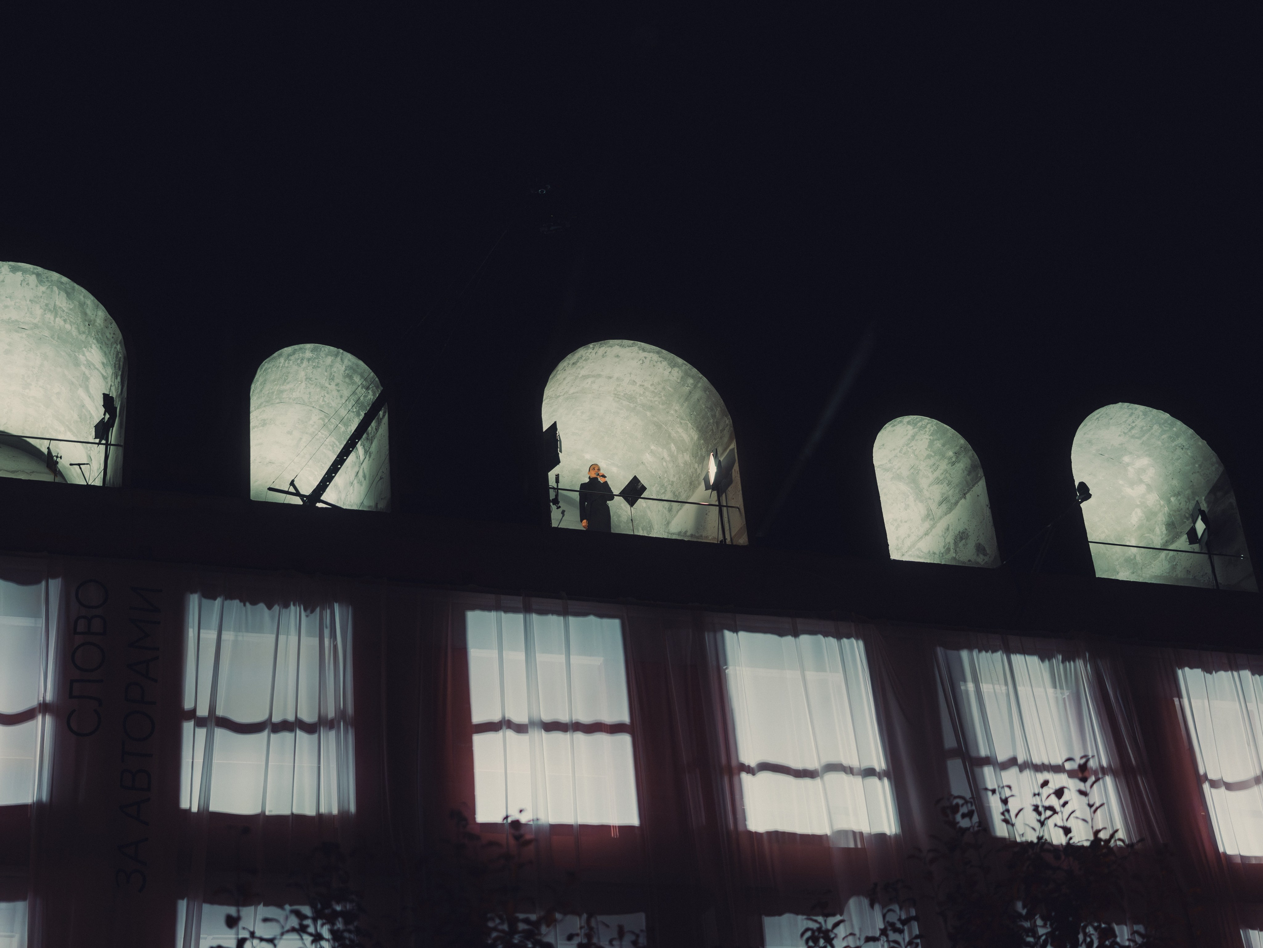 Reportage photography from the performance of poet Anna Egoian in Kazan