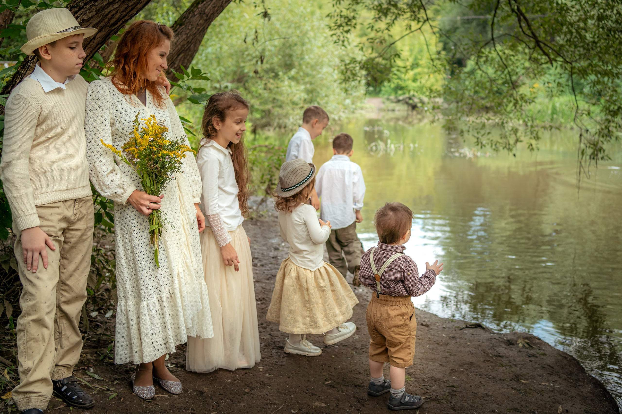 Екатерина с детьми. Семейный фотограф Варвара Сорока в городе Москве