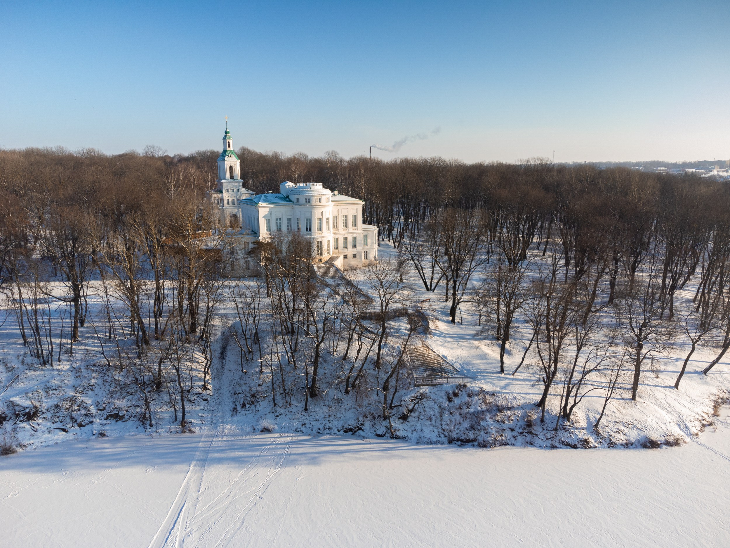 Богородицкий городской пруд зимой