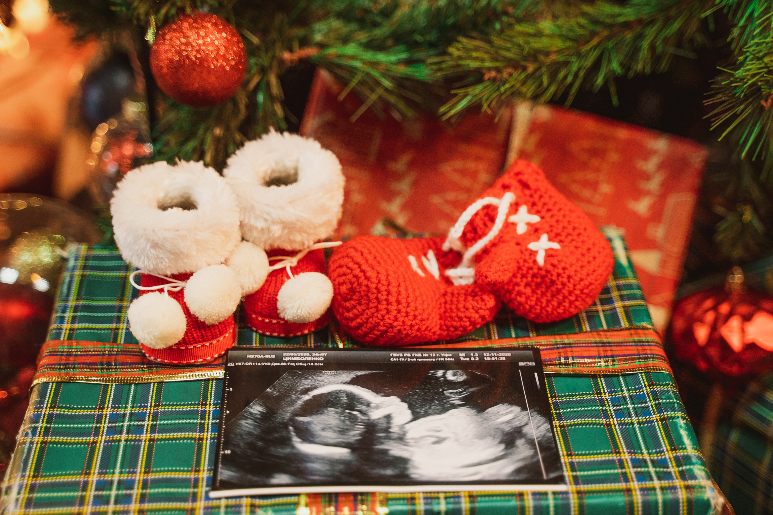 Новогодняя фотосессия беременности в студии. Анна и Кирилл. Свадебный и репортажный фотограф в Уфе| Осетрова Ольга