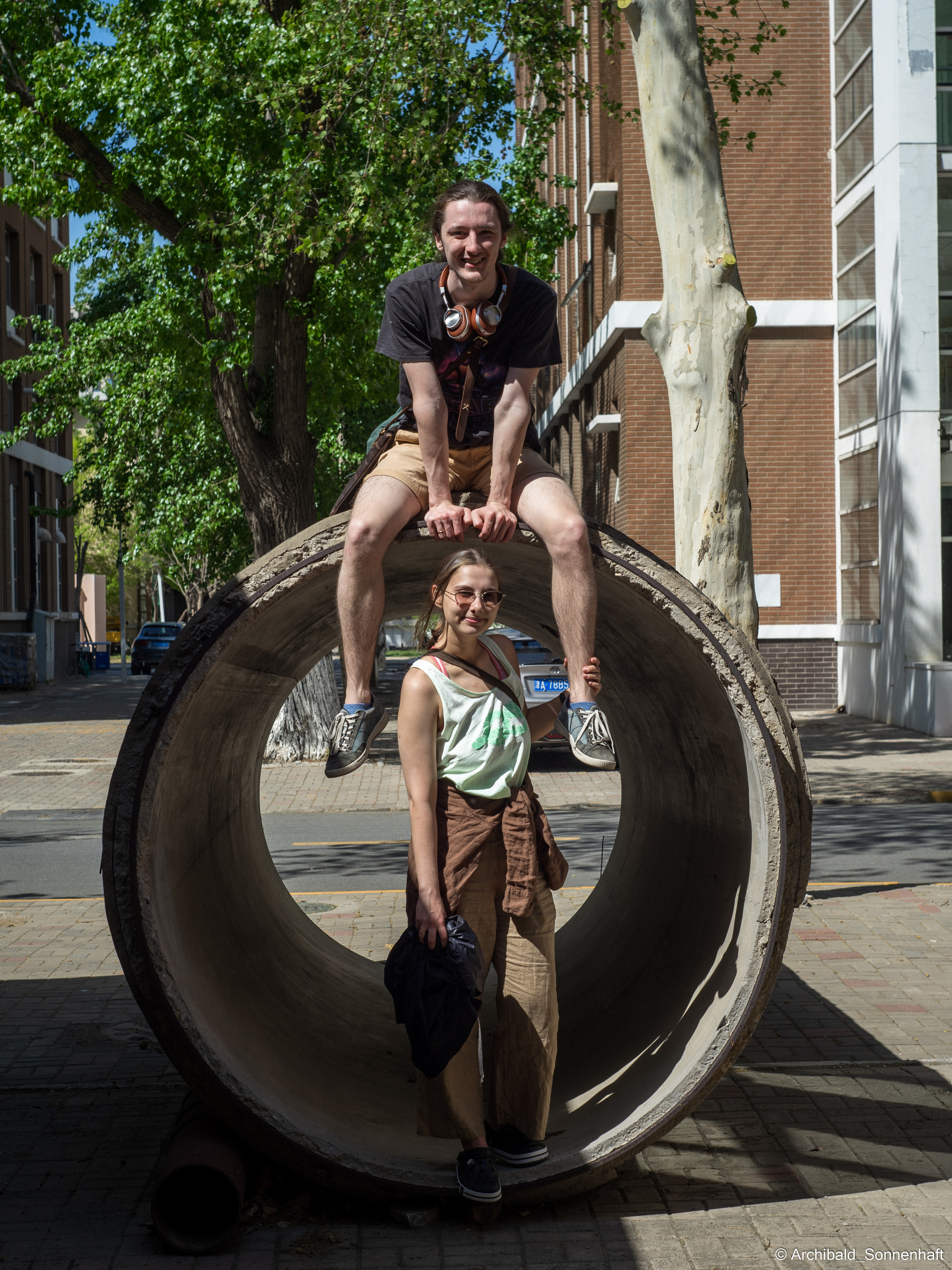 An unexpected walk around the university with my wife and argentine st. Photographer in Guangzhou, China. Archibald Sonnenhaft