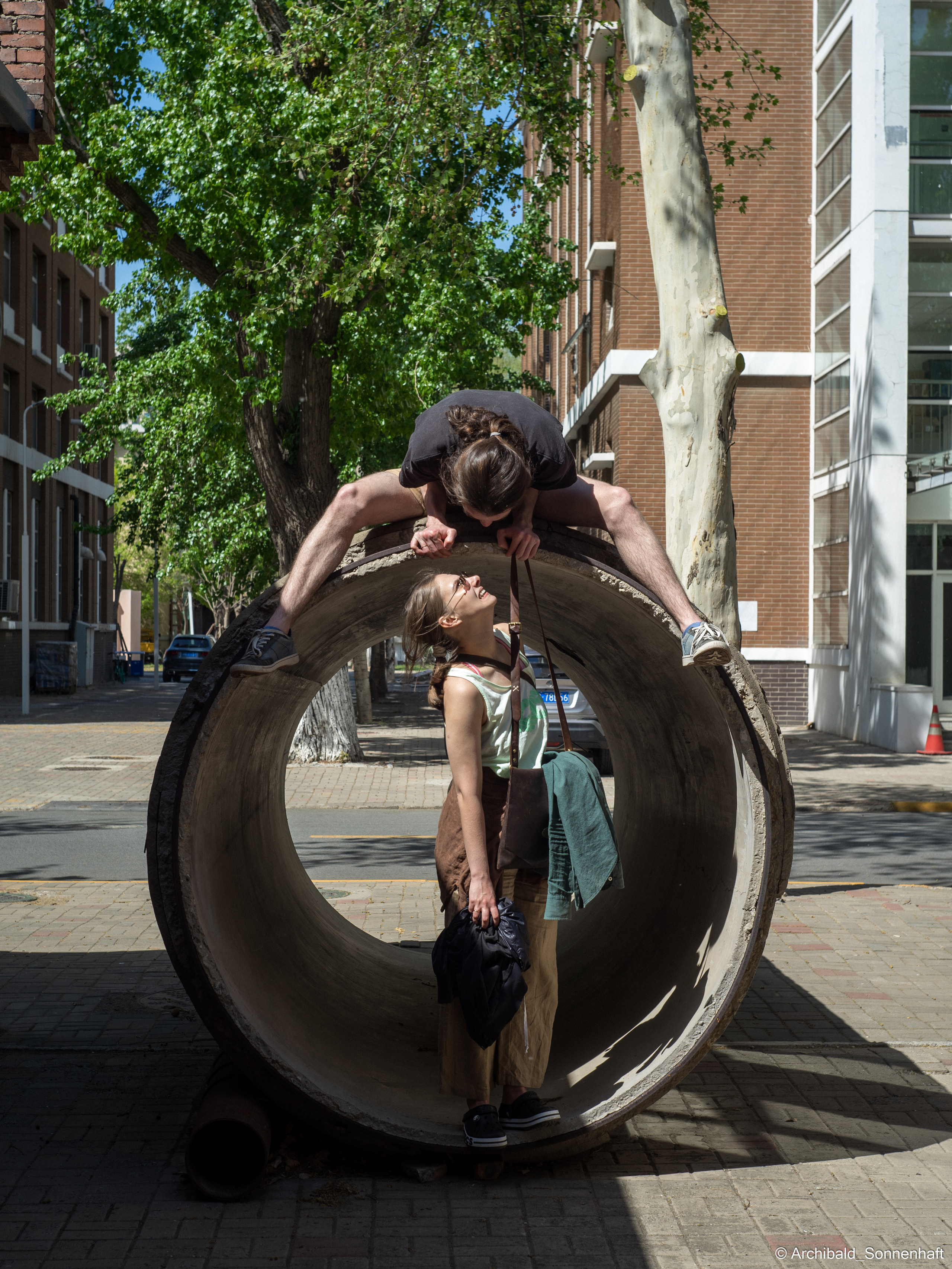 An unexpected walk around the university with my wife and argentine st. Photographer in Guangzhou, China. Archibald Sonnenhaft