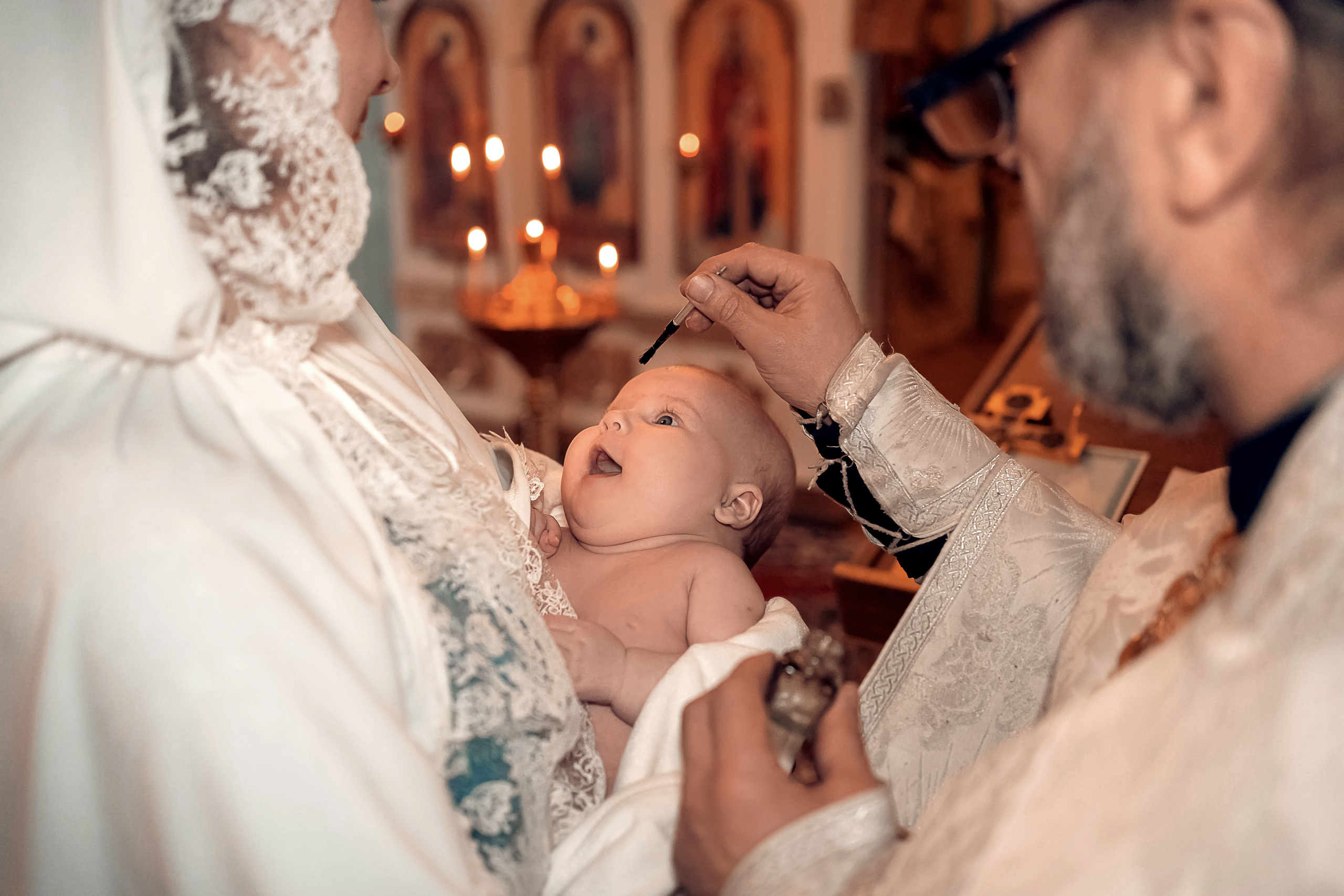 Крещение в Преображенском храме г. Донской. Церковный фотограф Севастополь