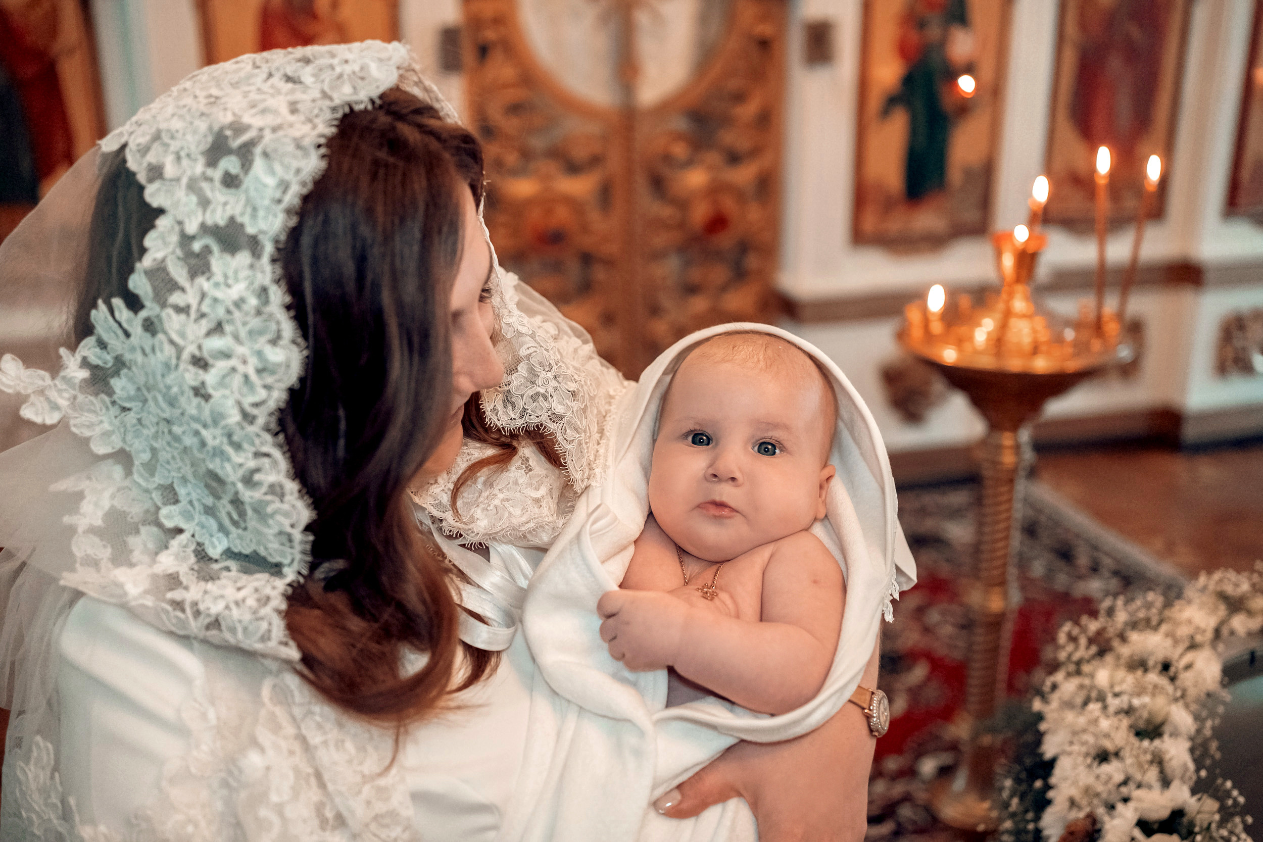 Крещение в Преображенском храме г. Донской. Церковный фотограф Севастополь