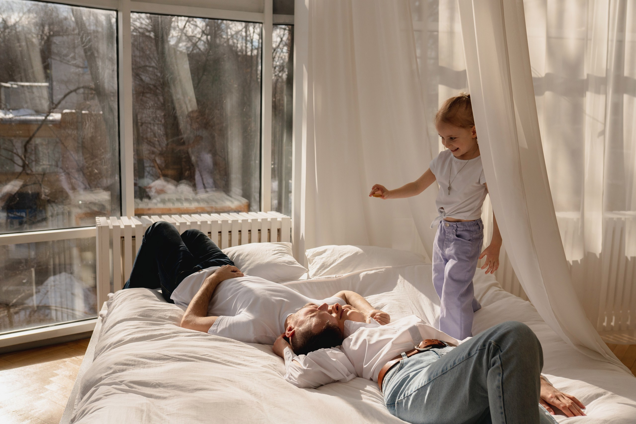 Анна, Андрей и Алиса в студии. Семейный фотограф в Москве Лилия Лебедева