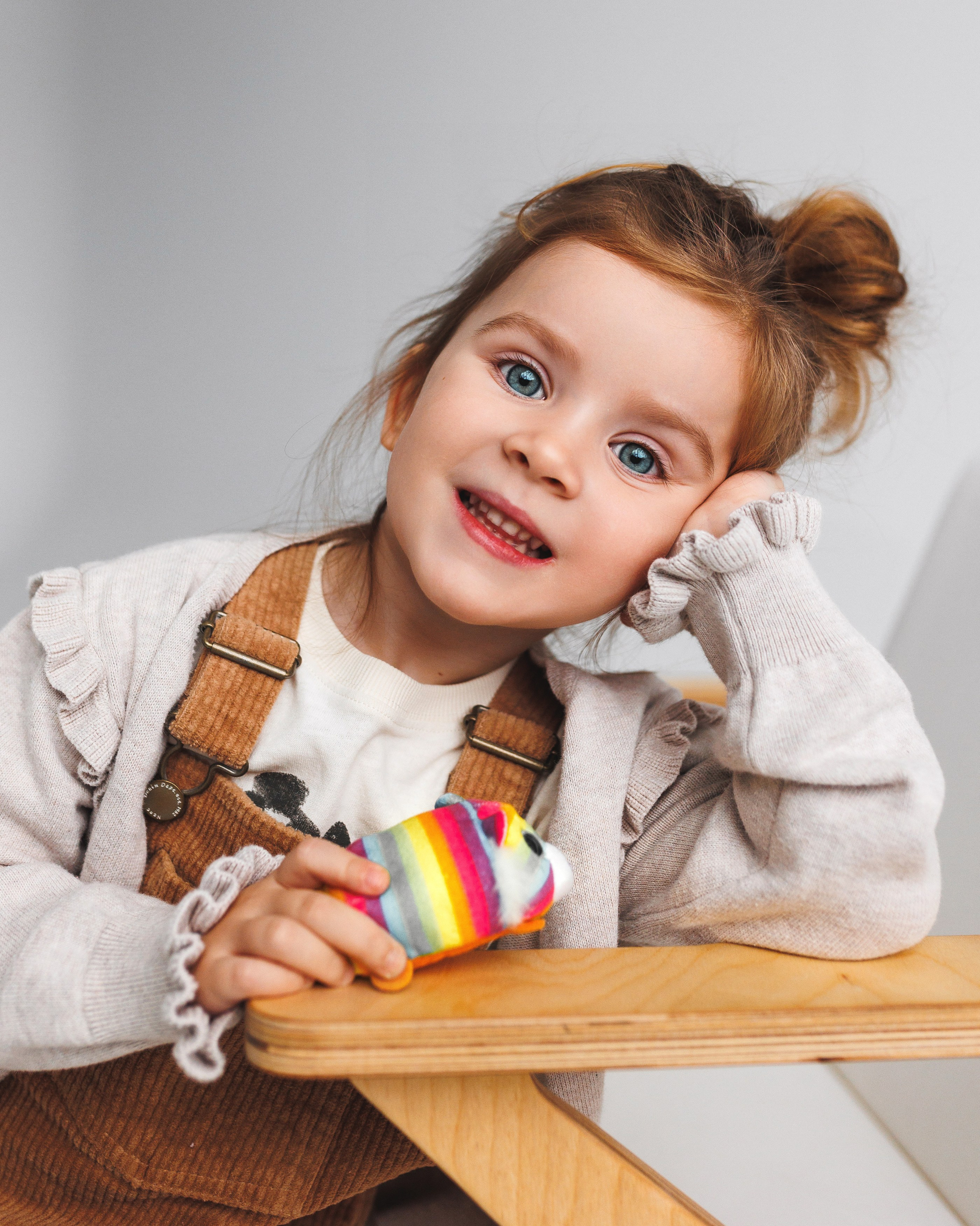 Детская фотосессия. Первая съемка Матильды в студии