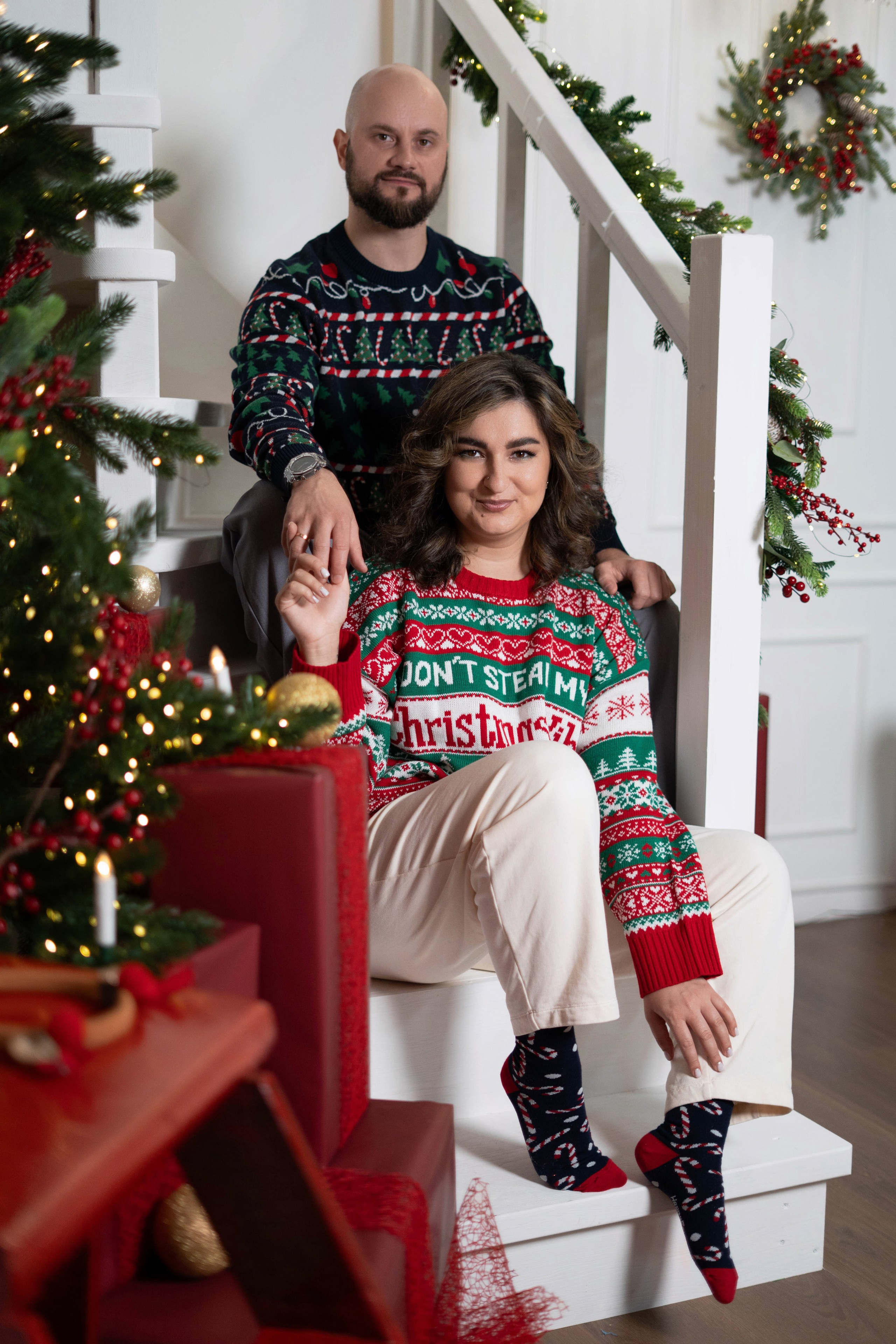 Семейная съемка в новогоднем интерьере. Профессиональный Фотограф в Сочи Марина Ситкина