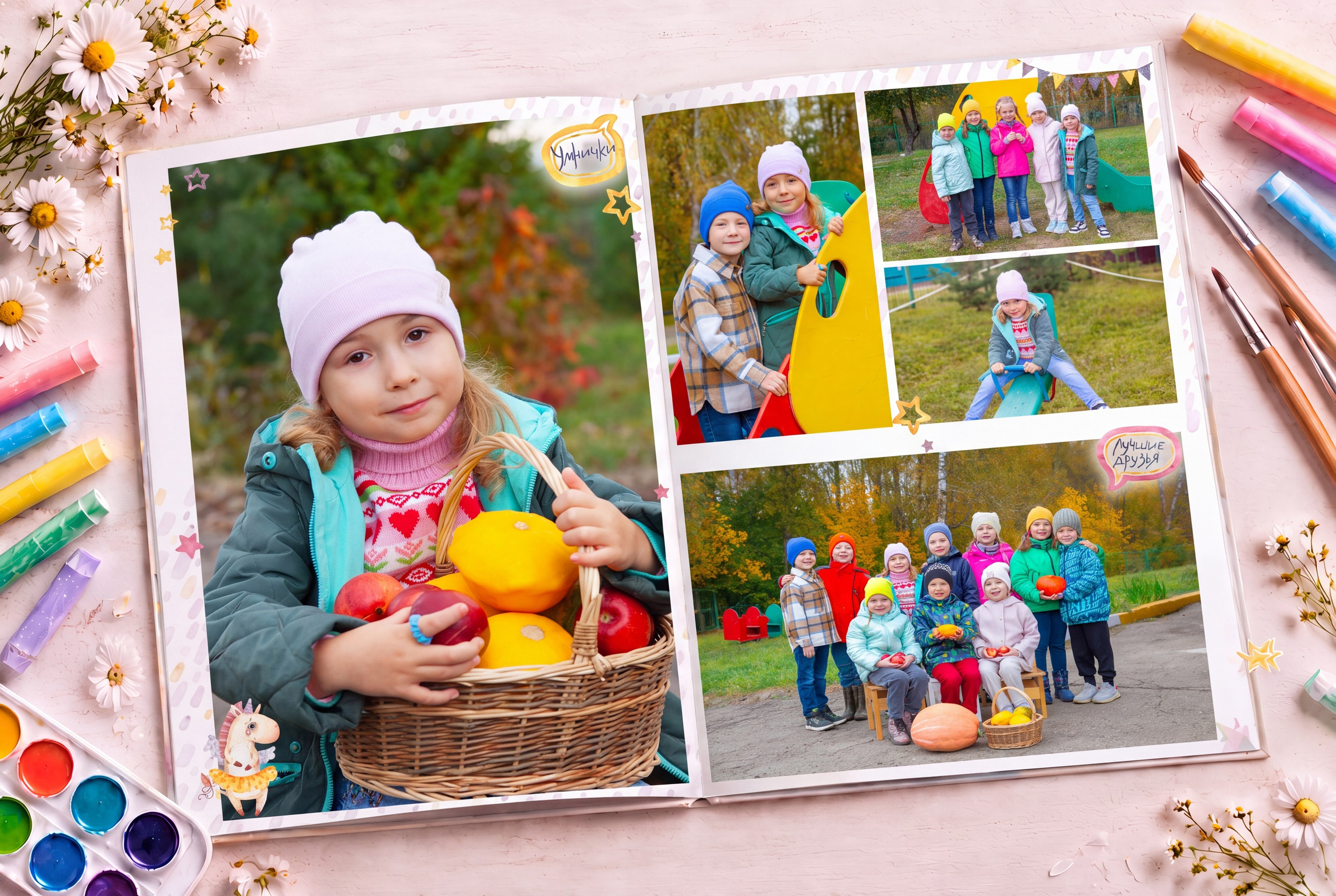 4 разворота ДС. Выпускные альбомы г. Тула Школьный фотограф Майя Синчугова