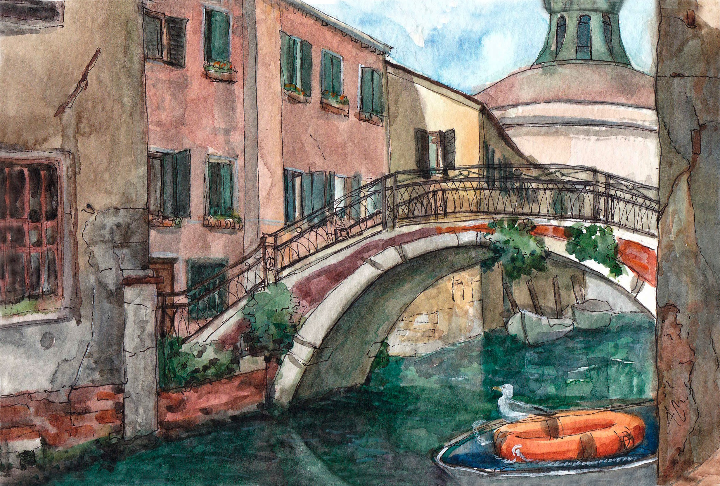 Акварель. Aleksandra Serova, artist