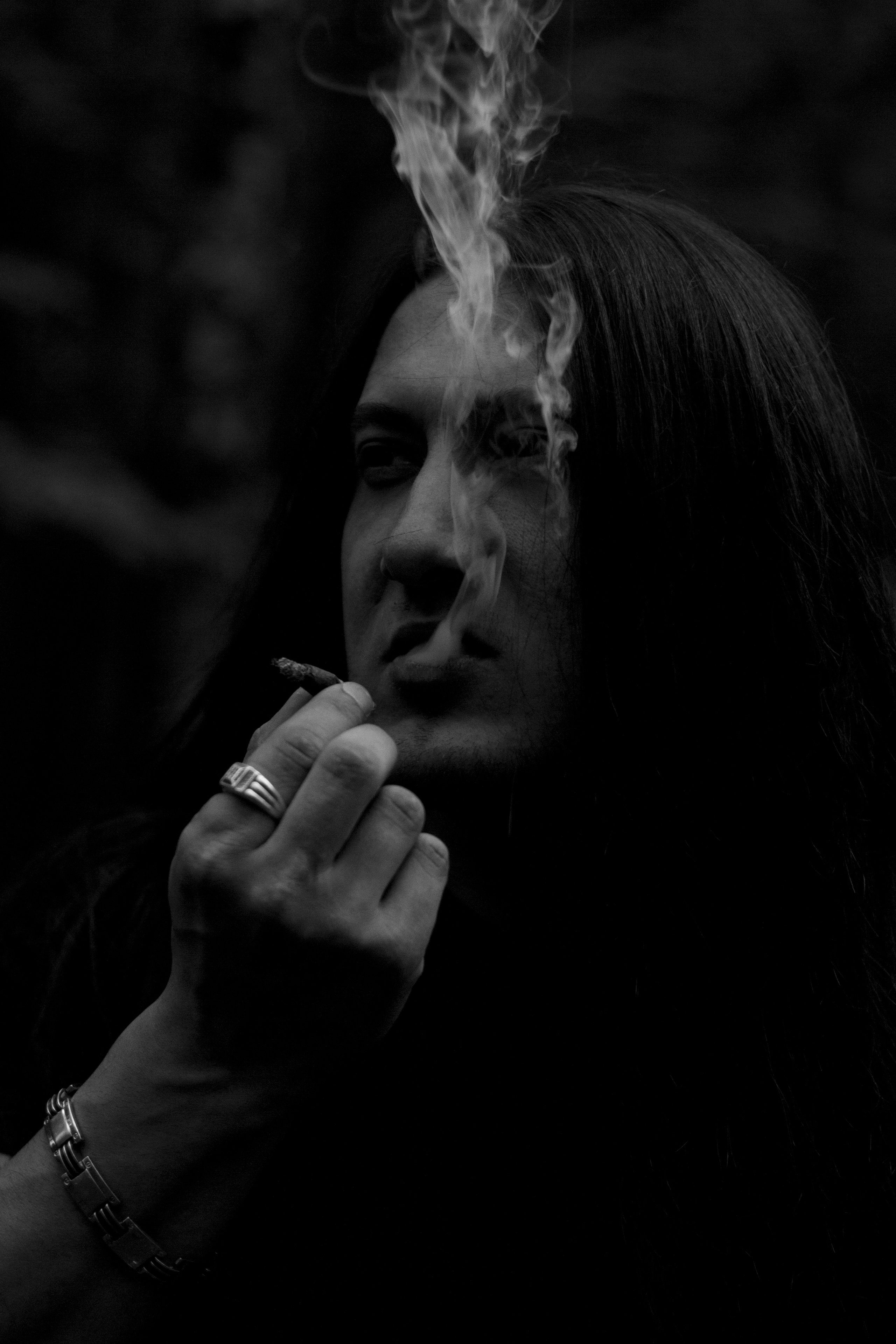 художественный портрет, фотосессия дым