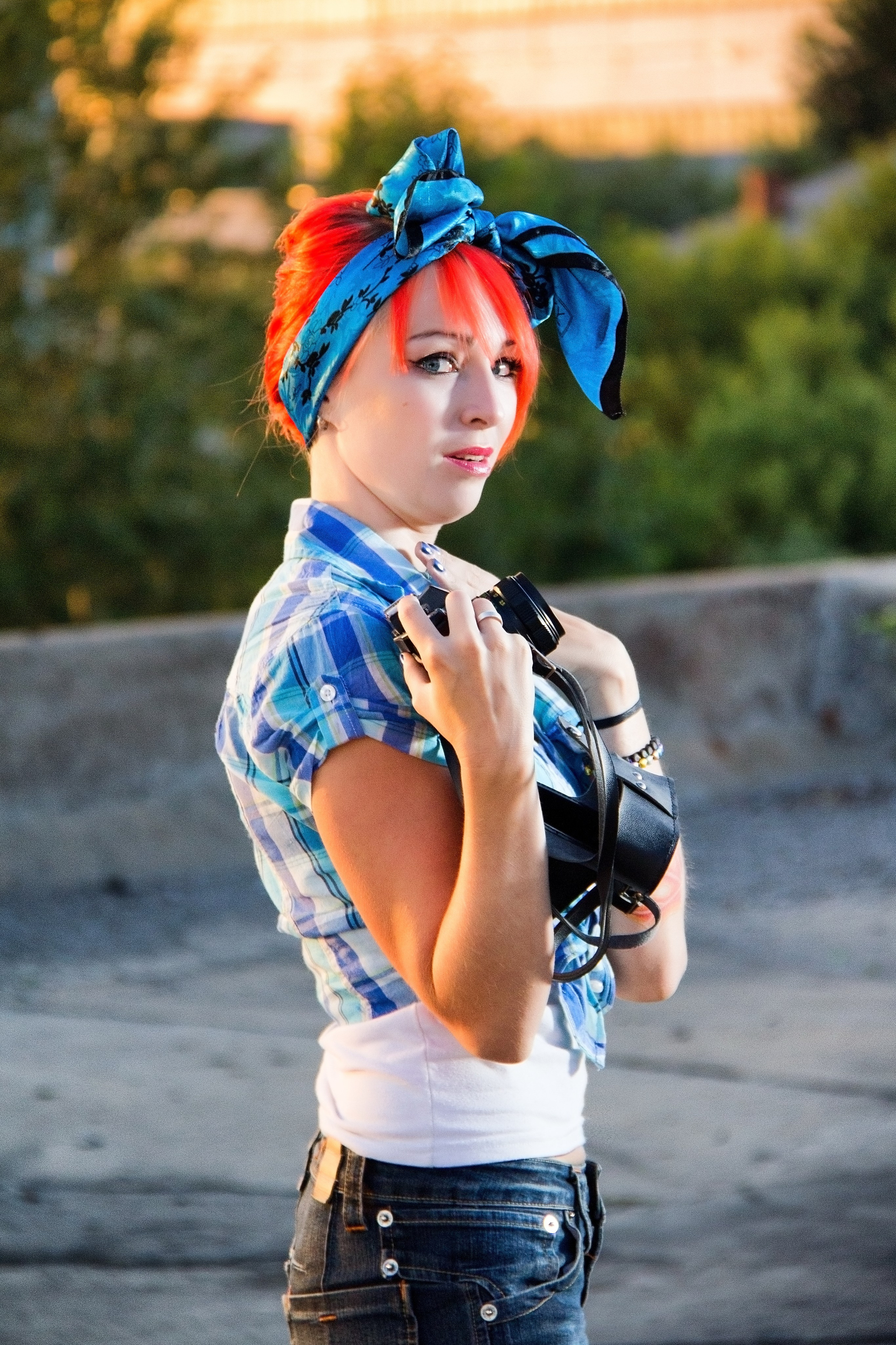 Фотосессия в стиле PinUp с фотоаппаратом