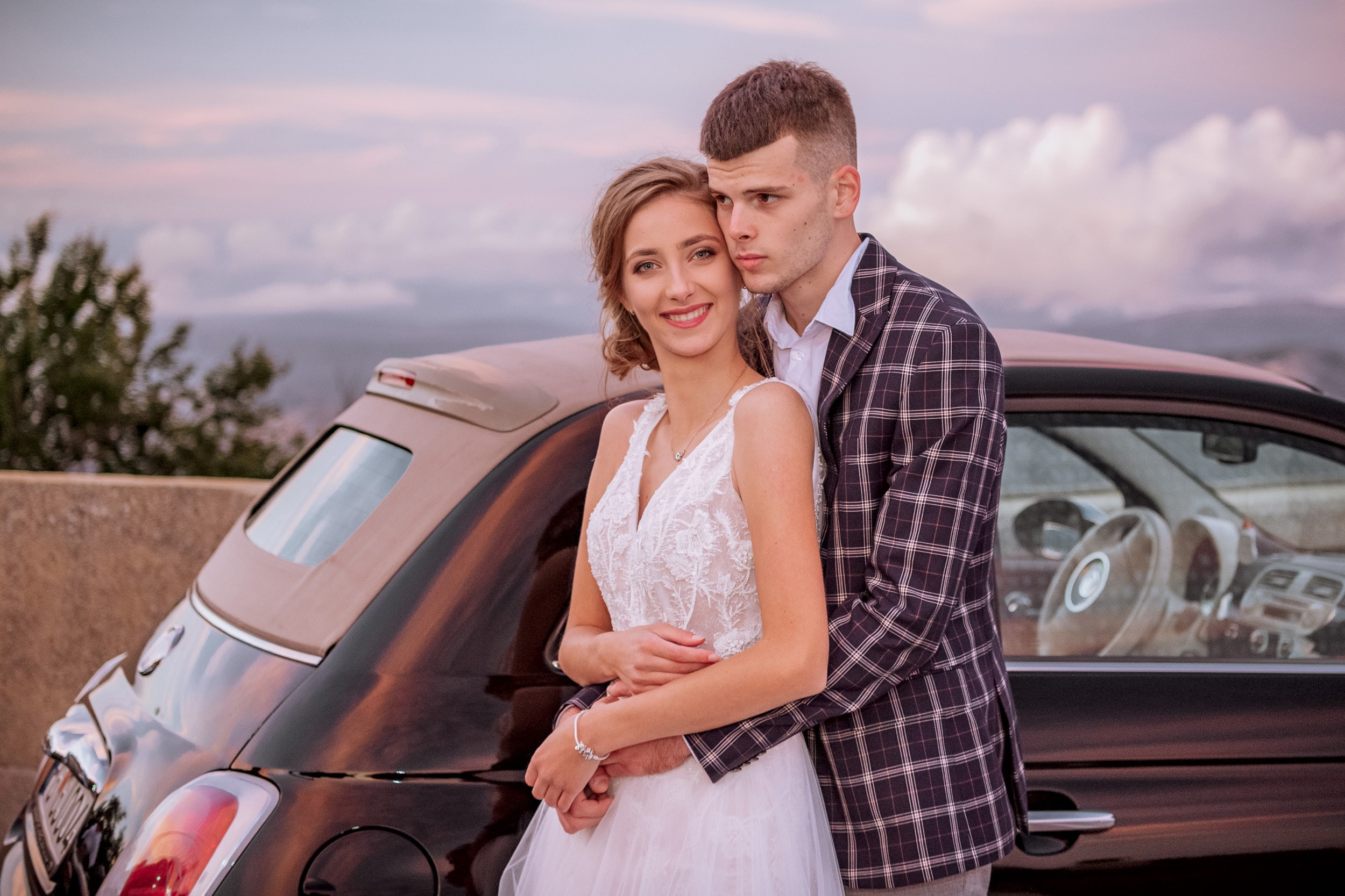 Красивая свадебная фотосессия выше облаков Снежаны и Видосава в Черног. Бизнес фотограф в Москве Алексей Кознев