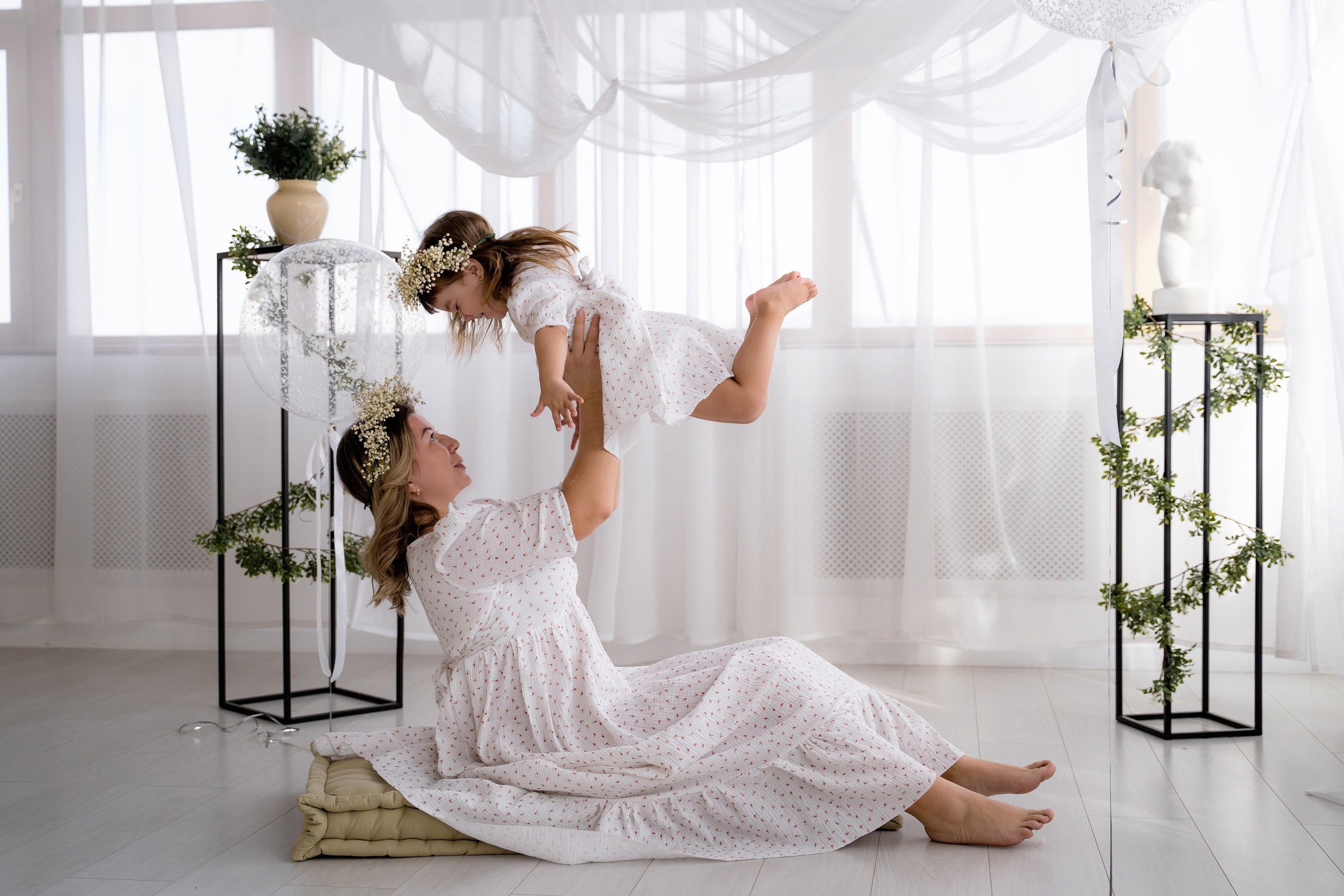 Платья Family look. Фотостудия Малина в городе Улан-Удэ. Фотограф Ирина Жарникова