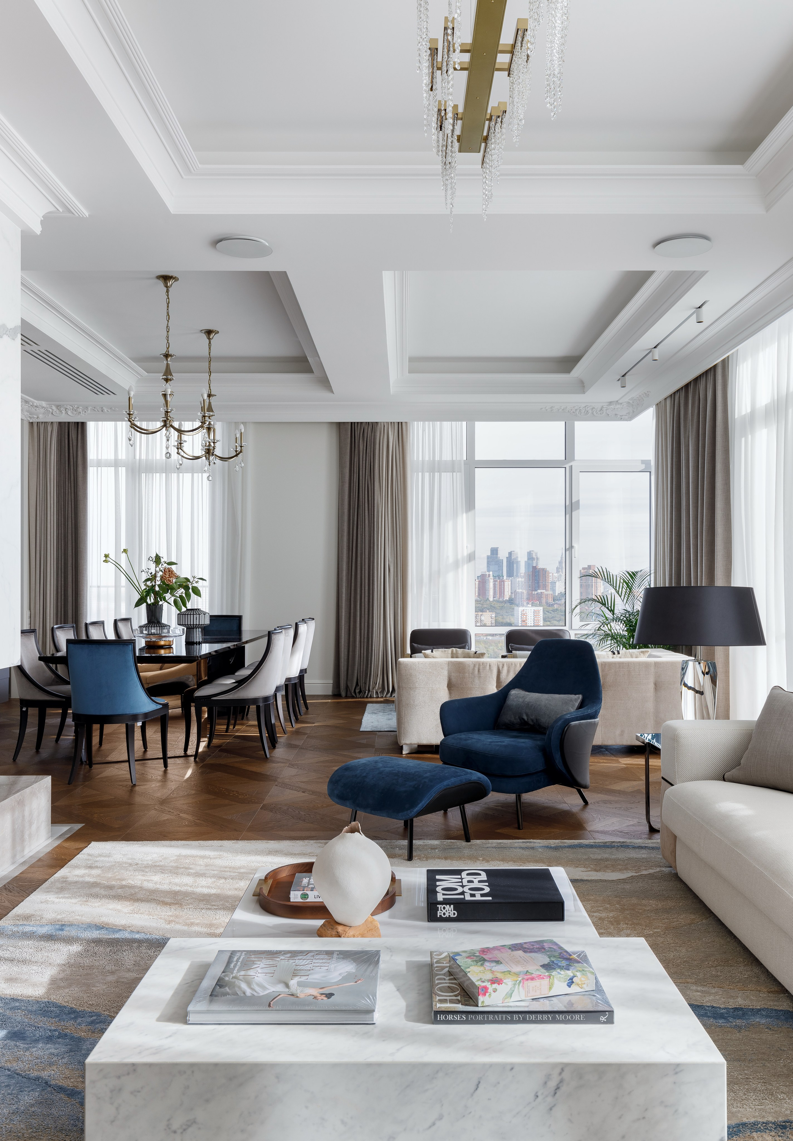 гостиная с камином хамовники 