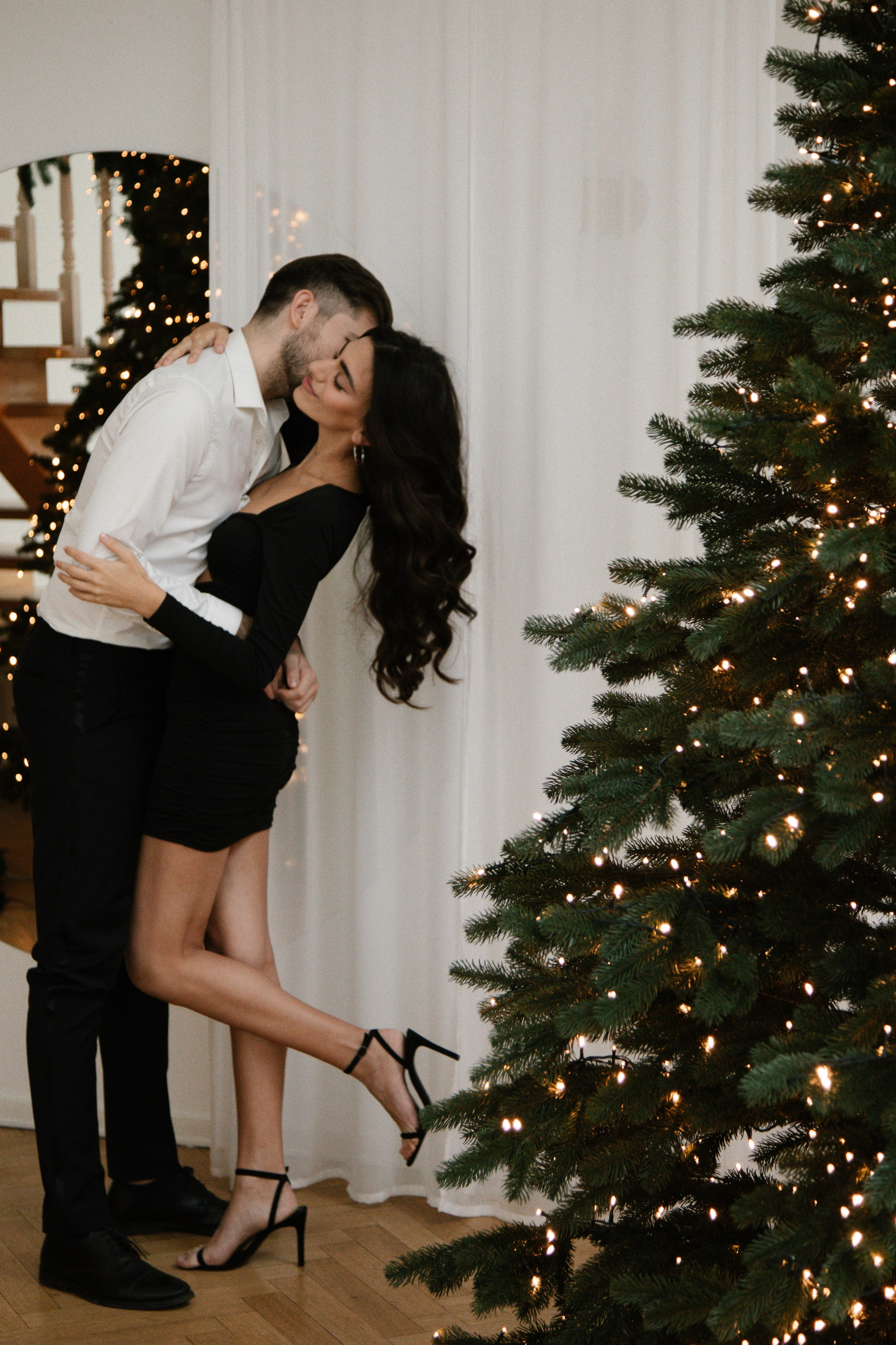 Новогодняя фотосессия для пары. Свадебный и семейный фотограф Анастасия Романова в Москве и Московской области